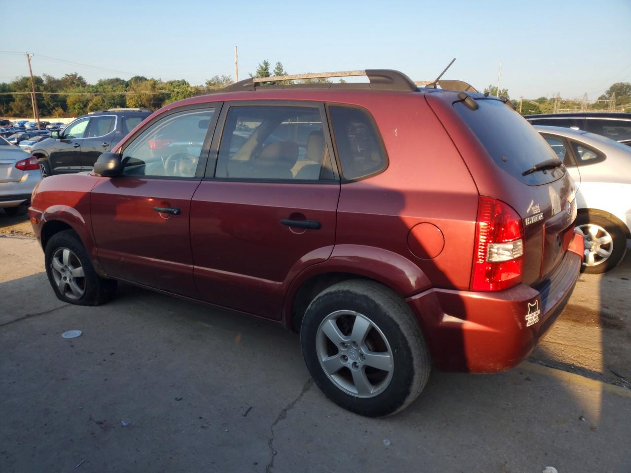 2007 Hyundai Tucson Gls Red vin: KM8JM12B77U516125