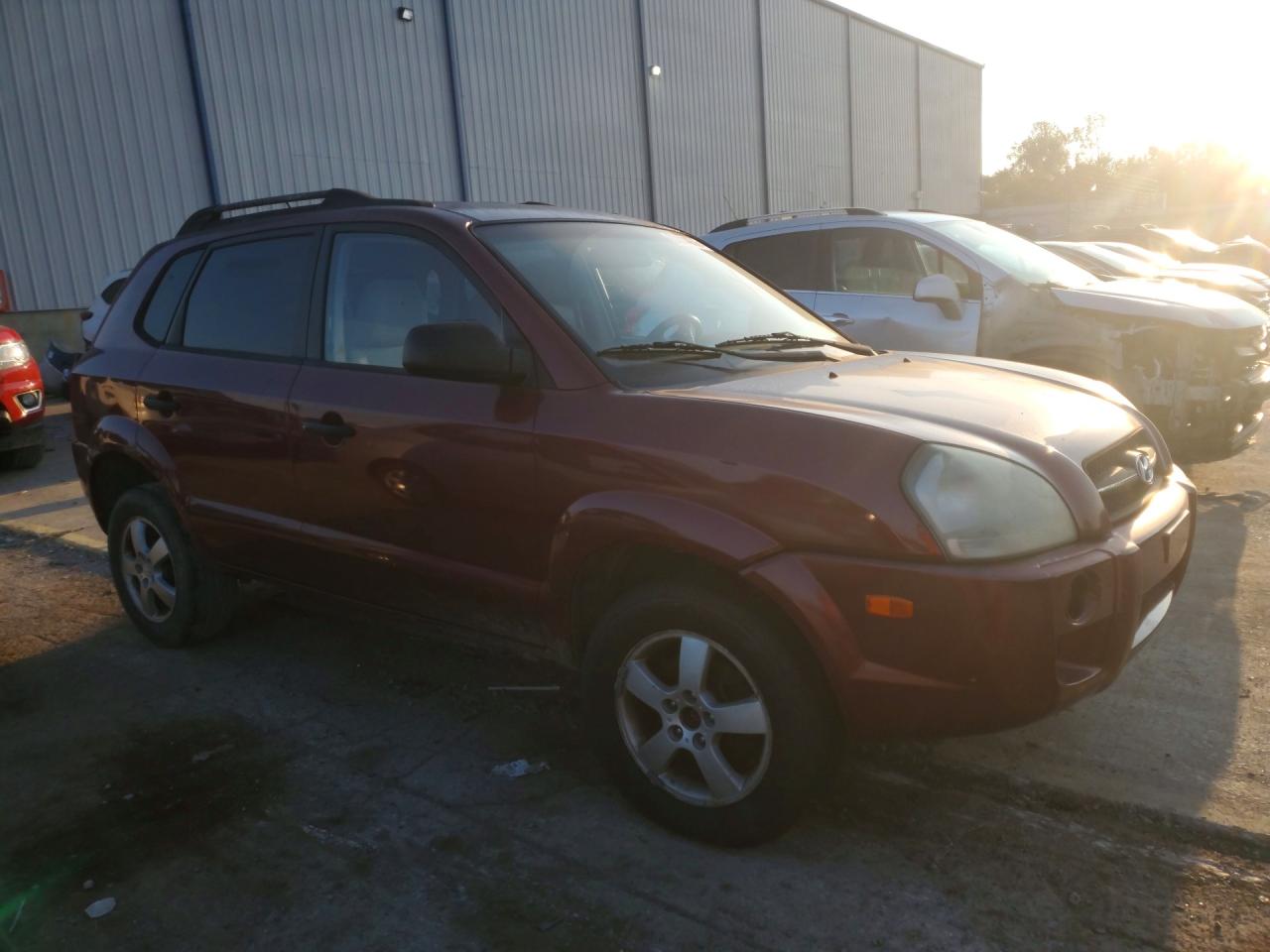 2007 Hyundai Tucson Gls Red vin: KM8JM12B77U516125