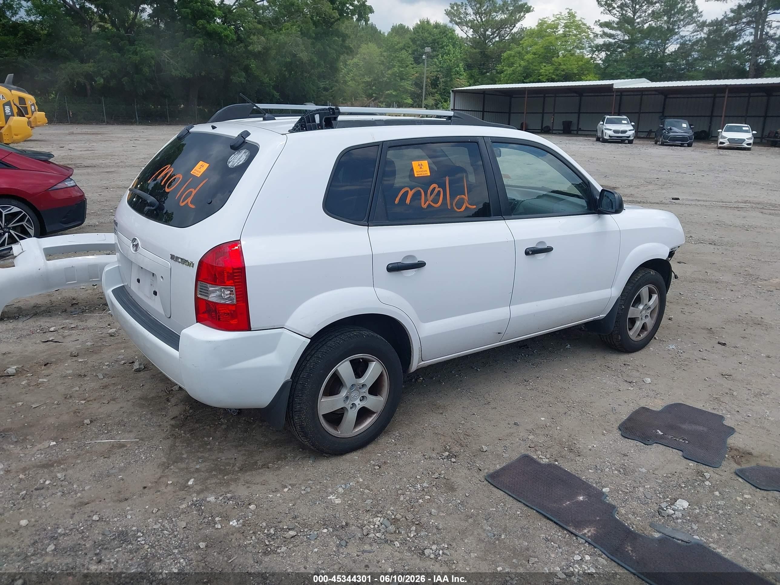 2008 Hyundai Tucson Gls White vin: KM8JM12B78U808455