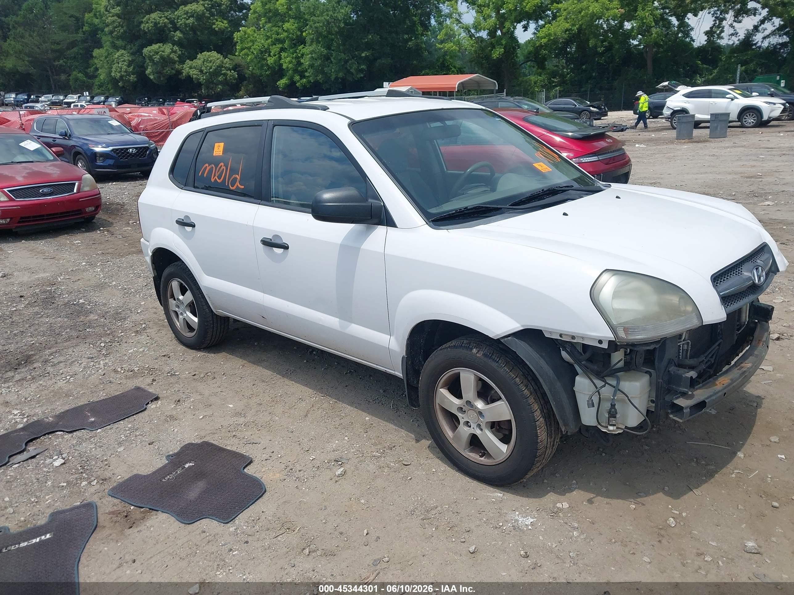 2008 Hyundai Tucson Gls White vin: KM8JM12B78U808455