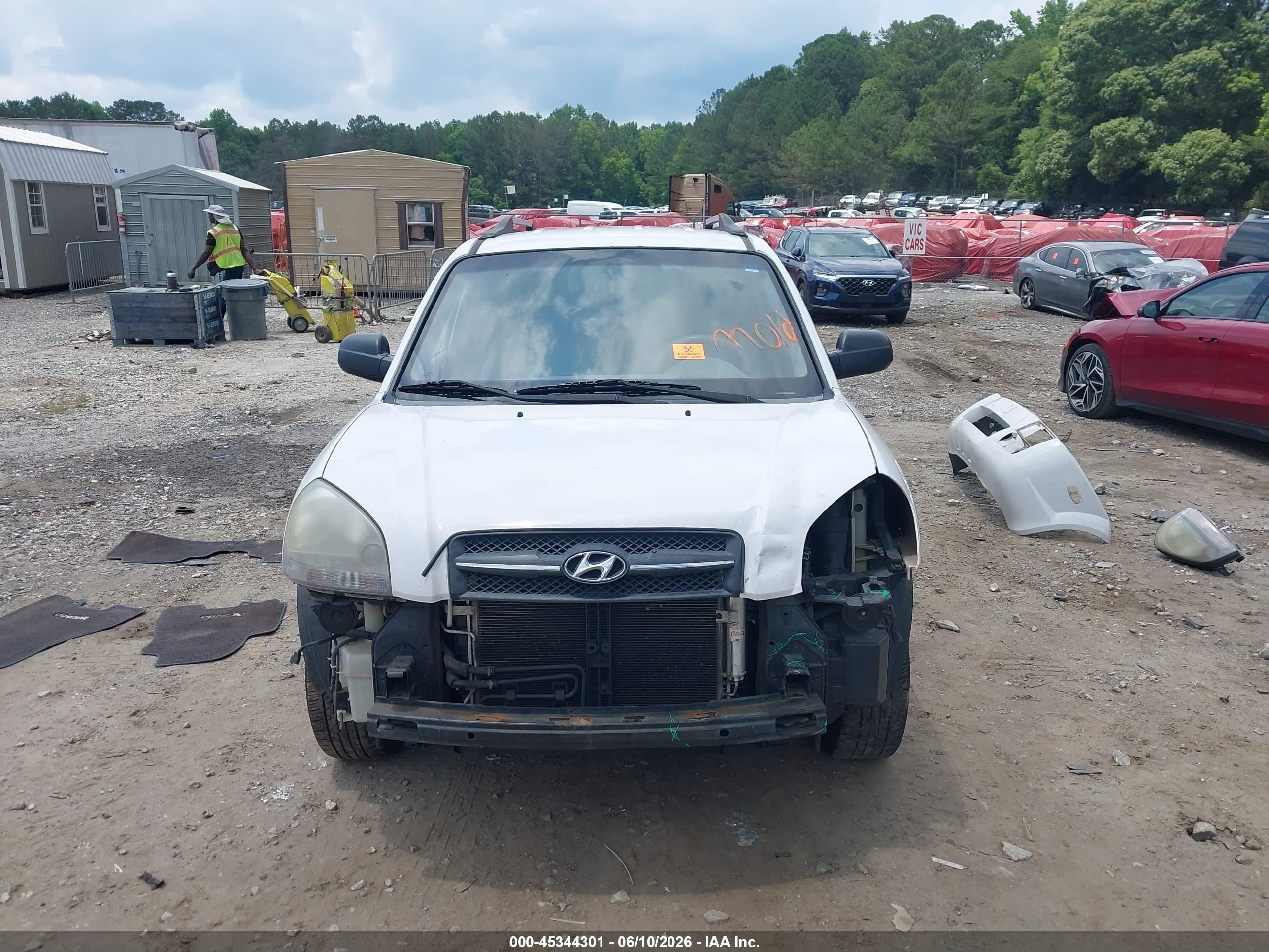 2008 Hyundai Tucson Gls White vin: KM8JM12B78U808455