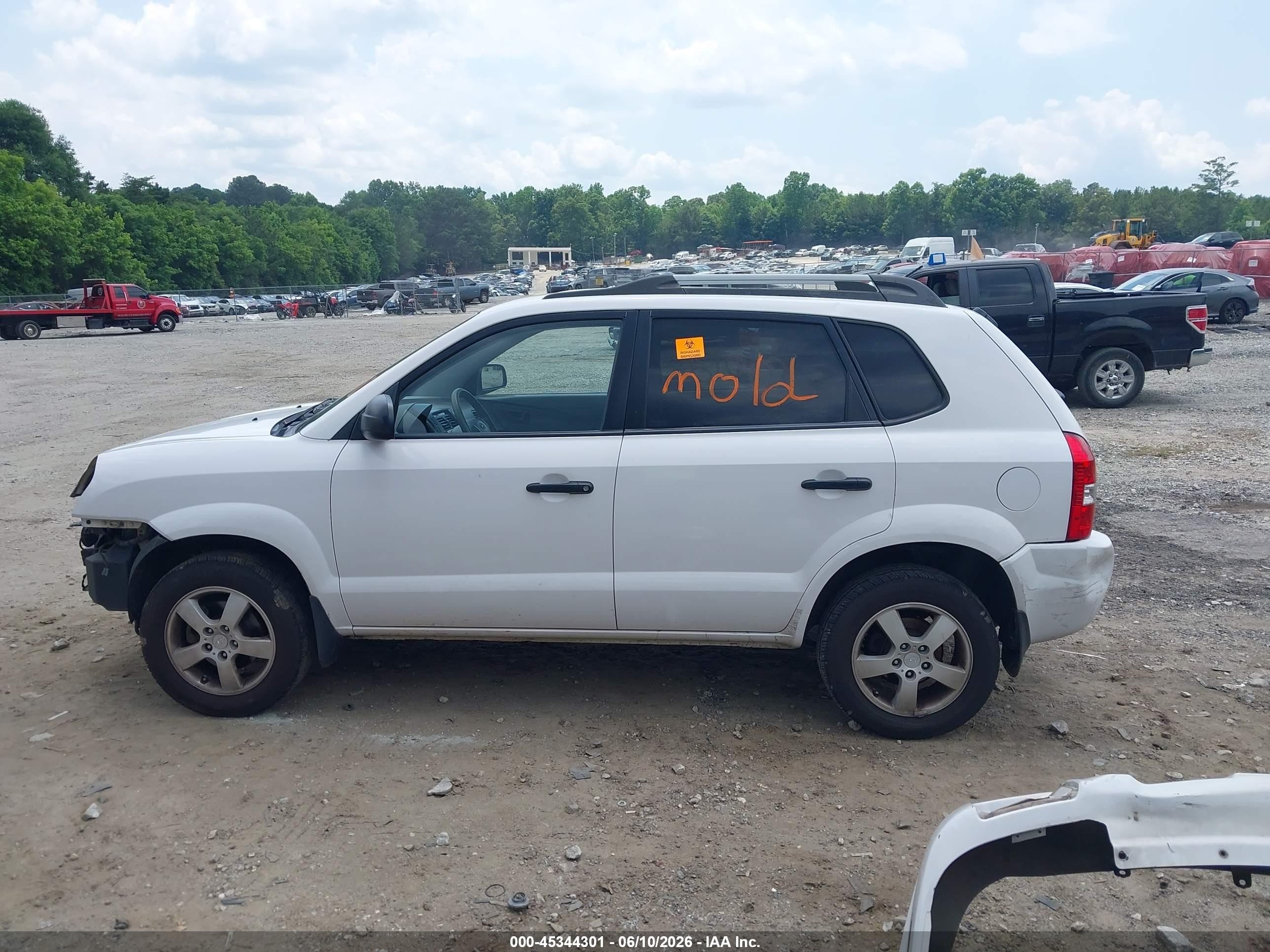2008 Hyundai Tucson Gls White vin: KM8JM12B78U808455