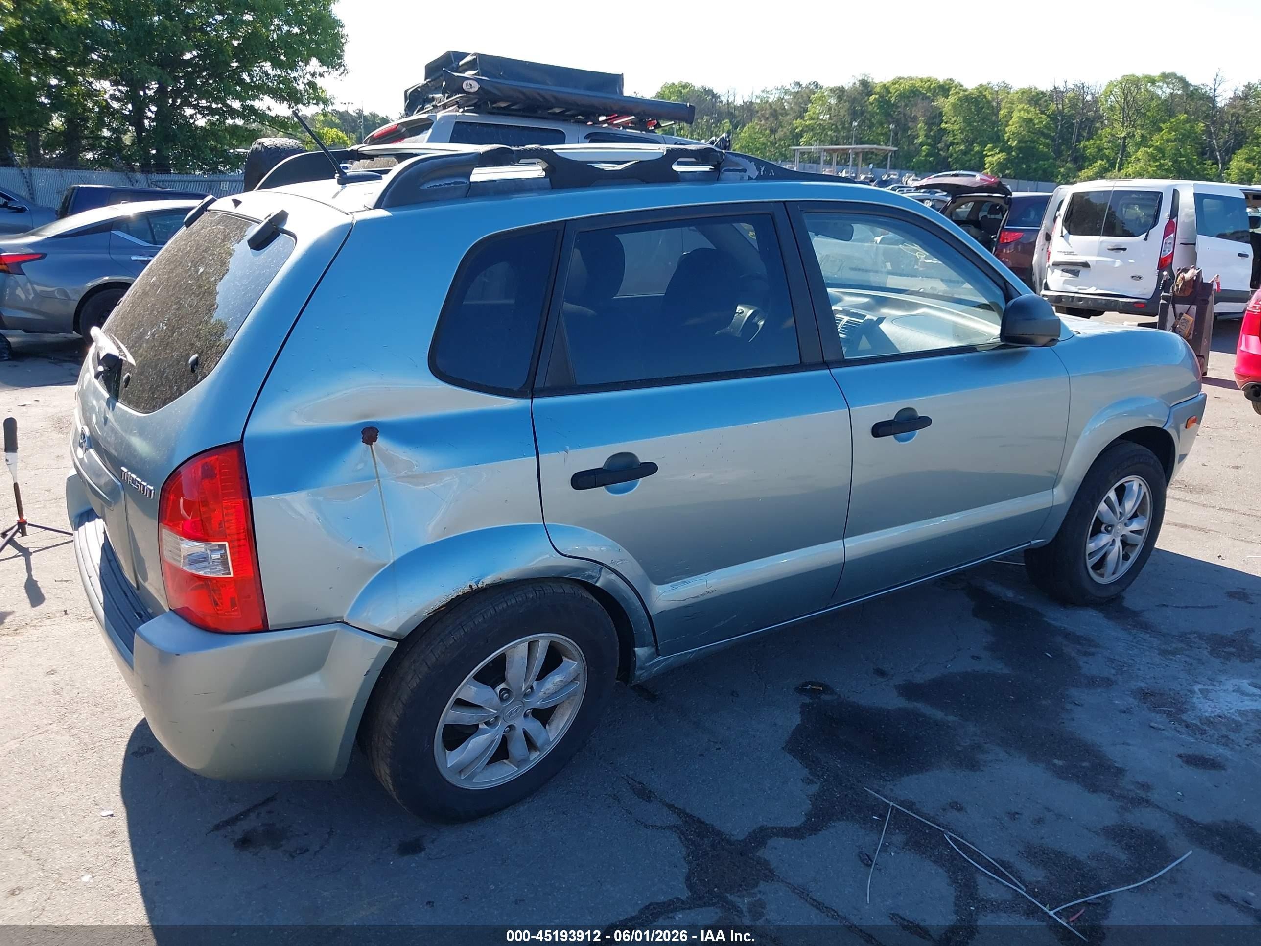 2009 Hyundai Tucson Gls Light Blue vin: KM8JM12B79U970040