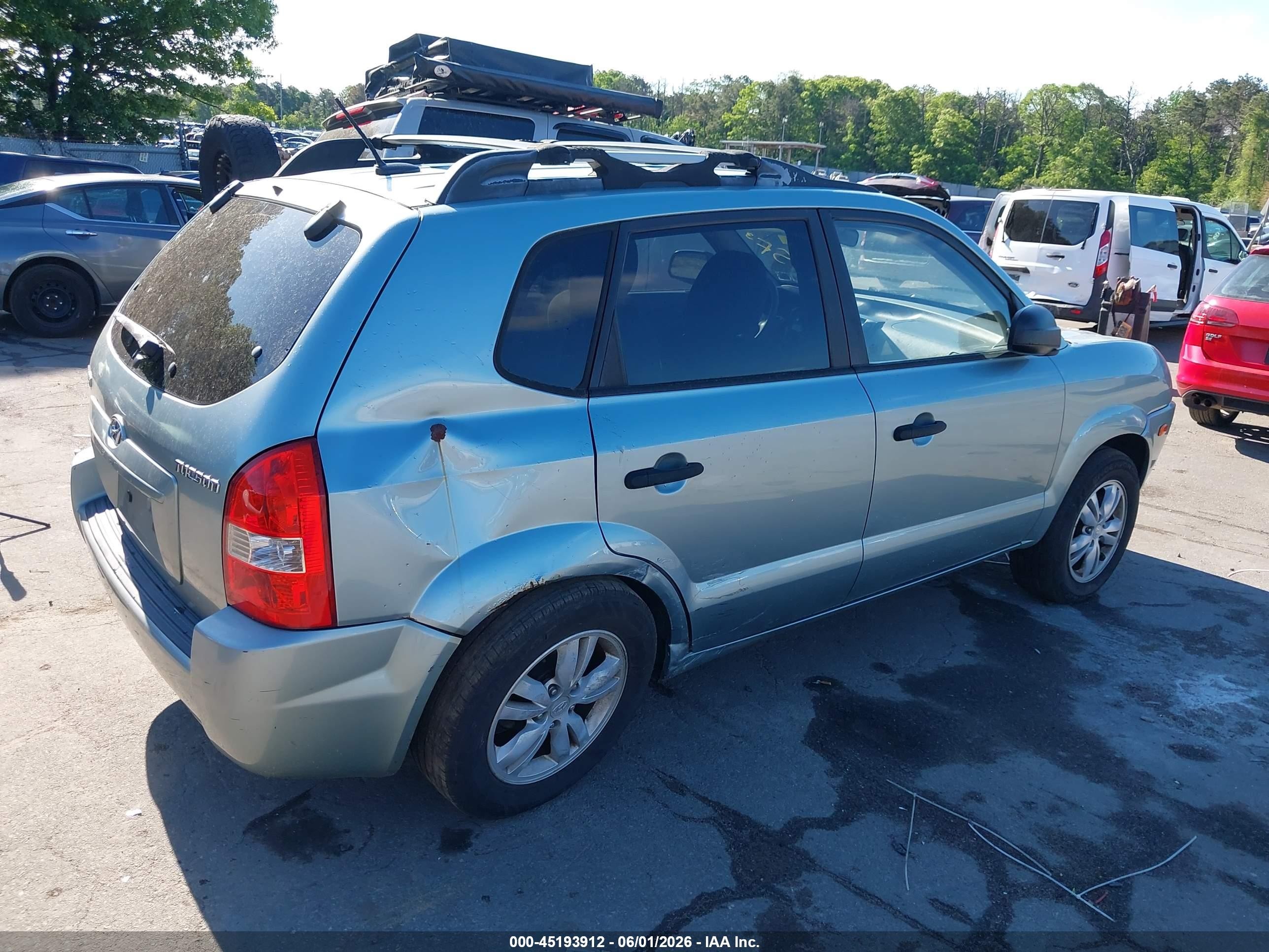 2009 Hyundai Tucson Gls Light Blue vin: KM8JM12B79U970040