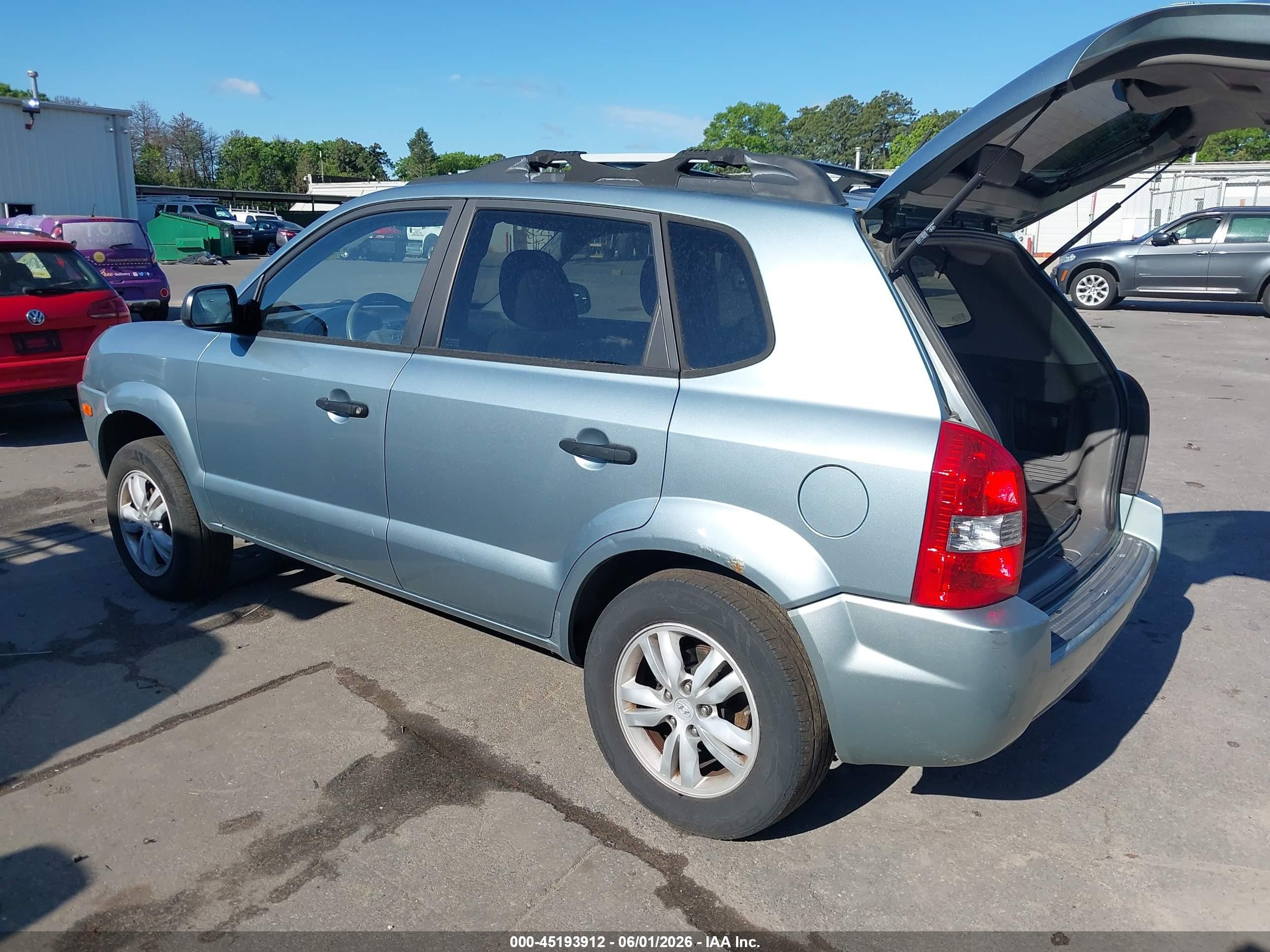 2009 Hyundai Tucson Gls Light Blue vin: KM8JM12B79U970040