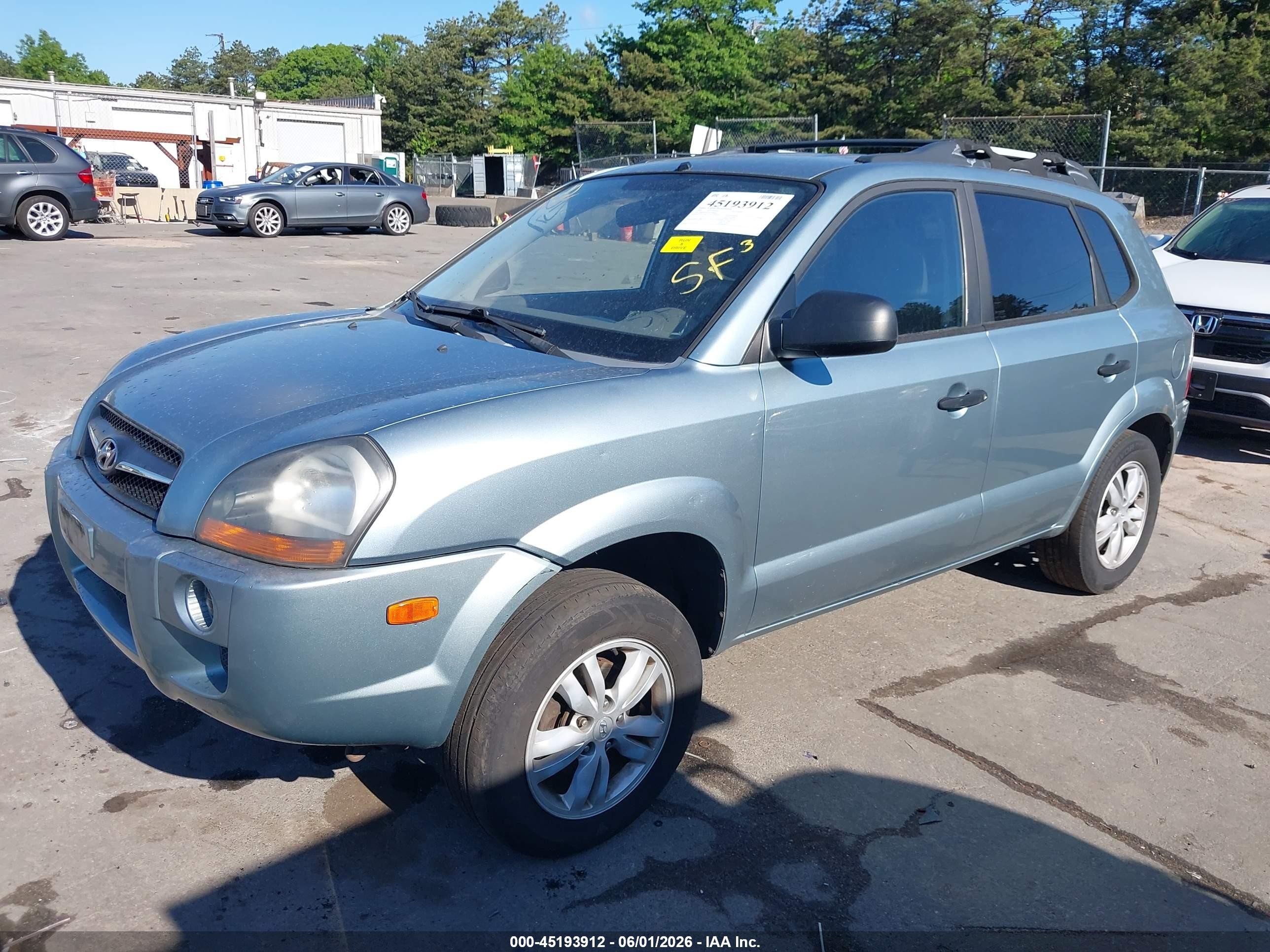 2009 Hyundai Tucson Gls Light Blue vin: KM8JM12B79U970040