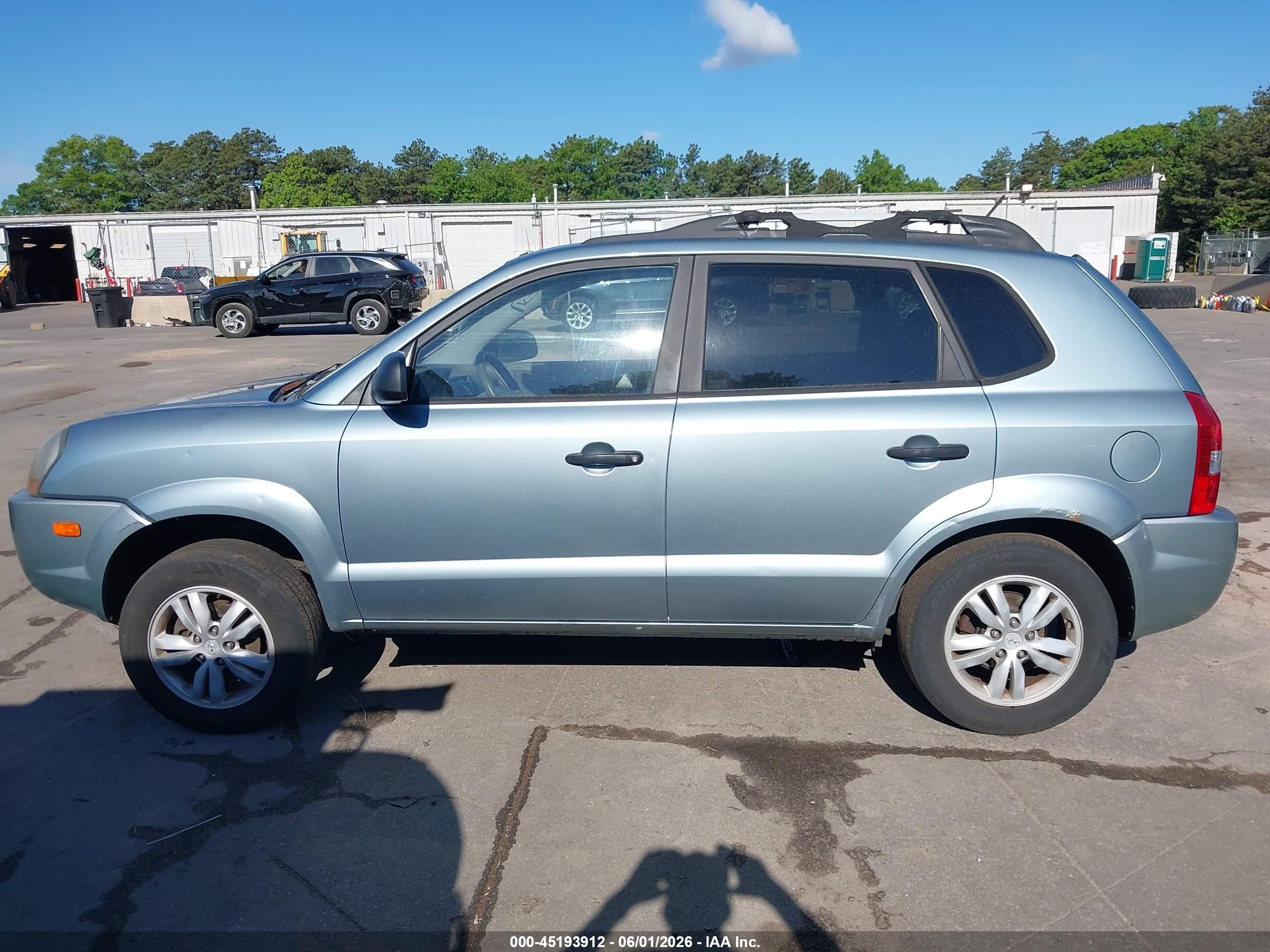 2009 Hyundai Tucson Gls Light Blue vin: KM8JM12B79U970040
