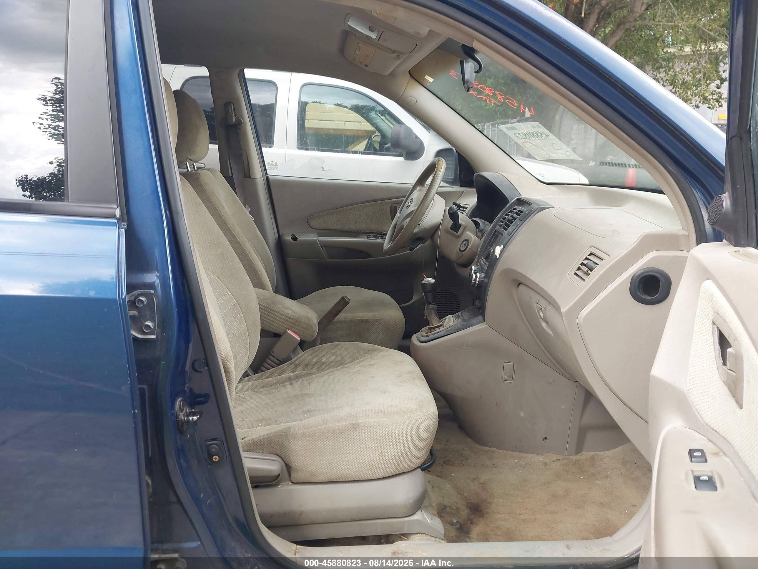2005 Hyundai Tucson Gl Blue vin: KM8JM12B85U072315