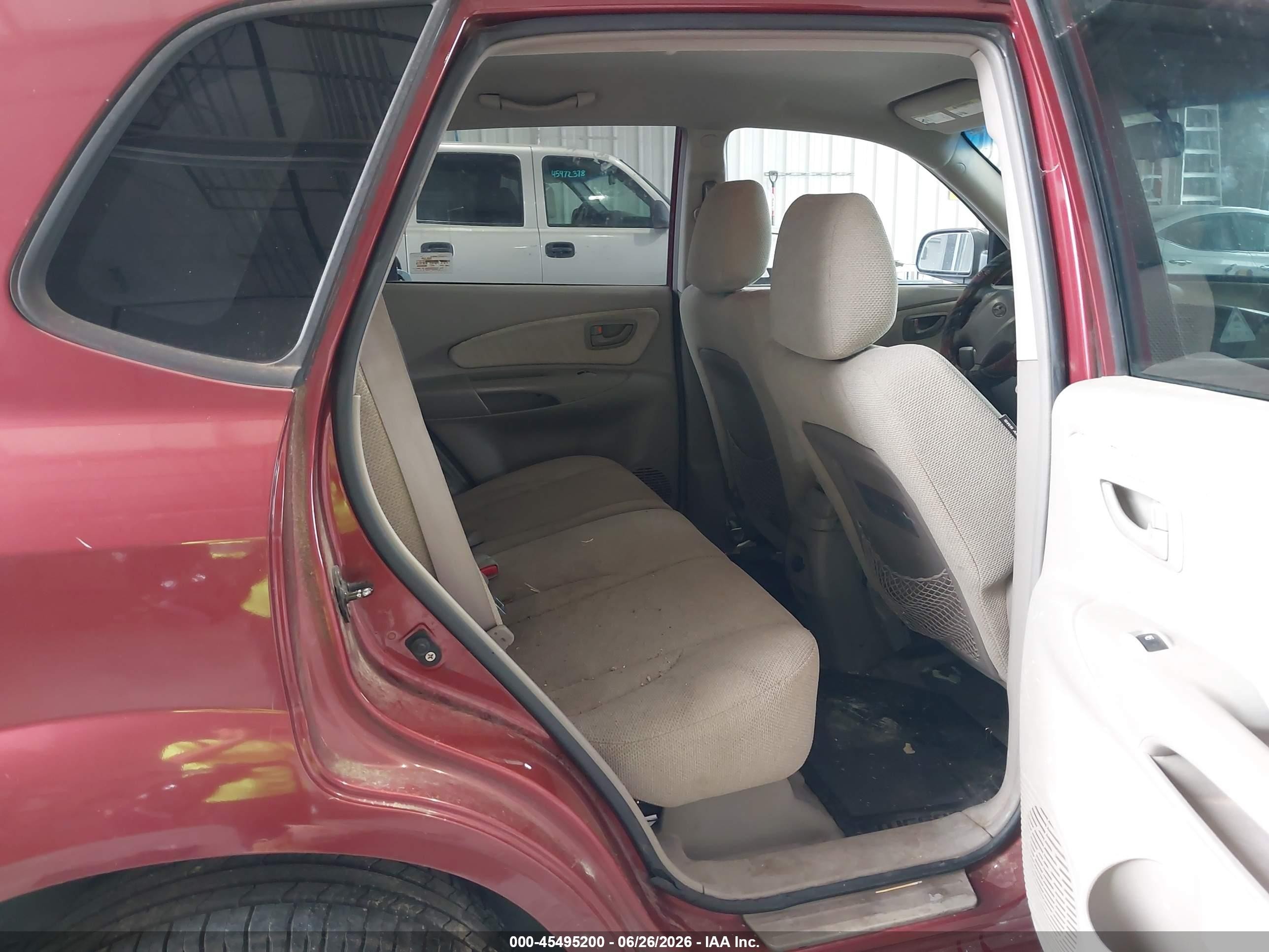 2005 Hyundai Tucson Gl Red vin: KM8JM12B85U121674