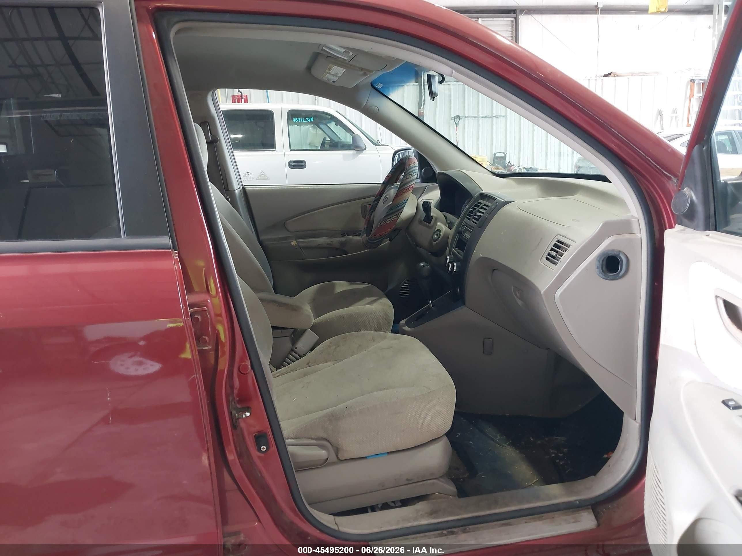 2005 Hyundai Tucson Gl Red vin: KM8JM12B85U121674