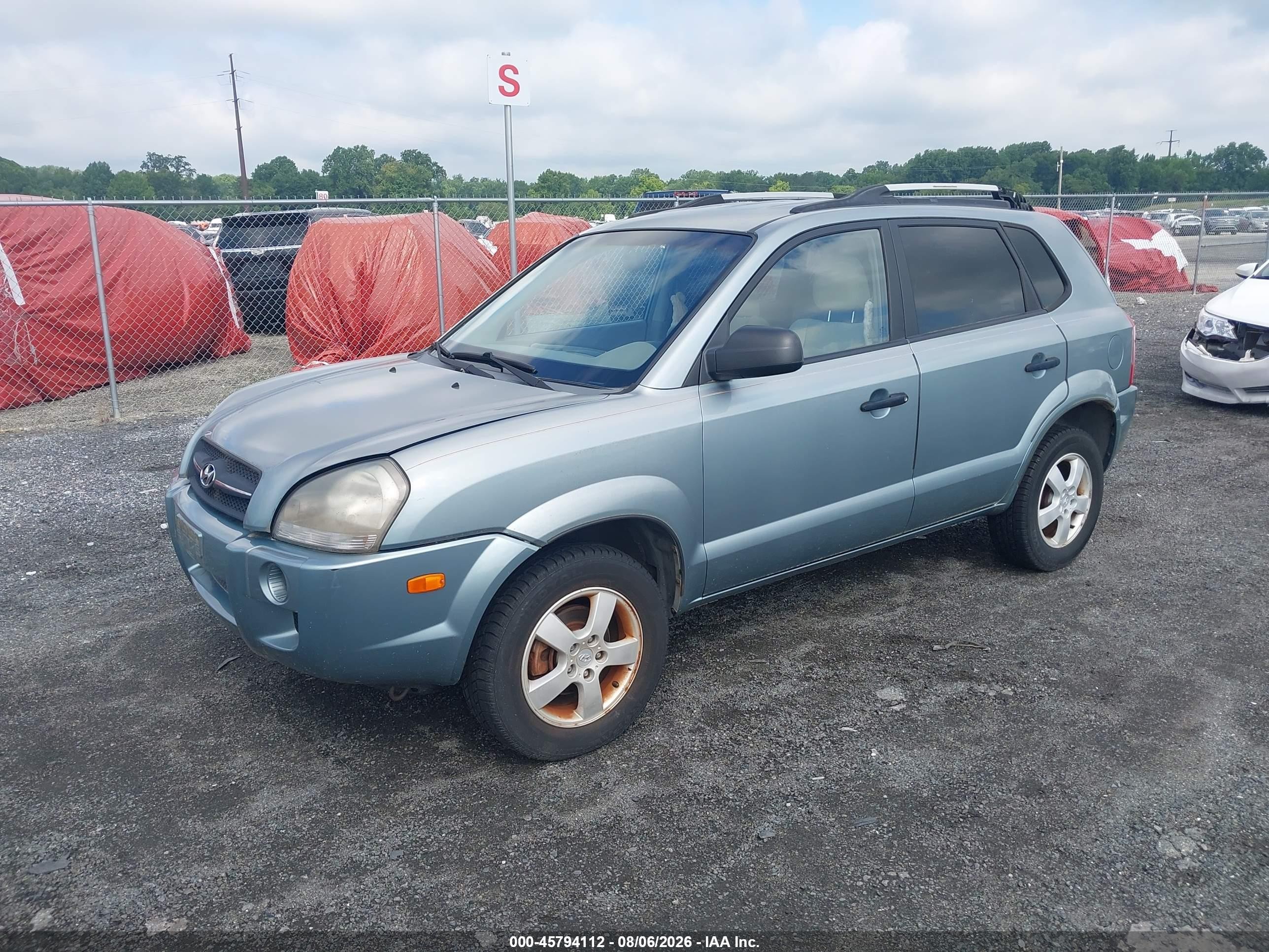 2005 Hyundai Tucson Gl Blue vin: KM8JM12B85U148678