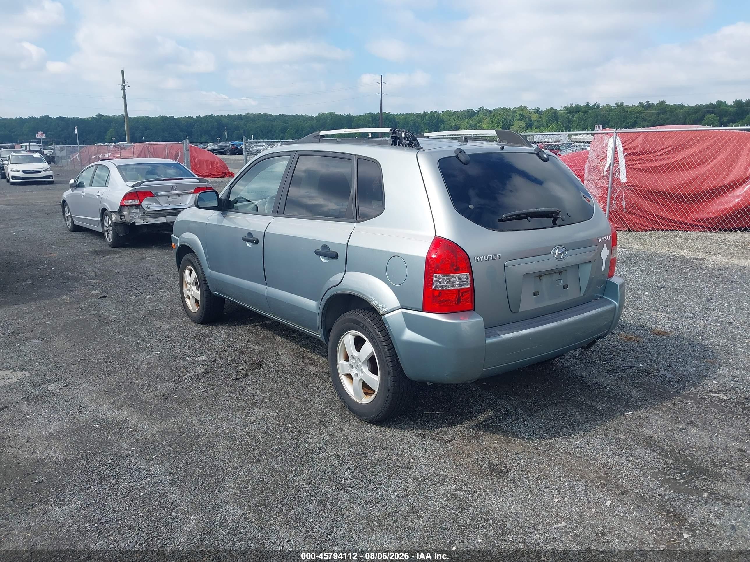 2005 Hyundai Tucson Gl Blue vin: KM8JM12B85U148678