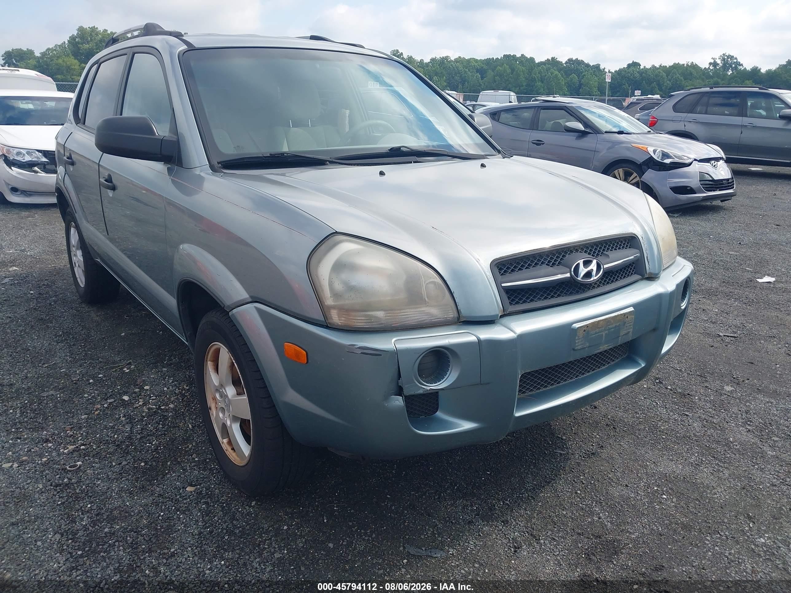 2005 Hyundai Tucson Gl Blue vin: KM8JM12B85U148678