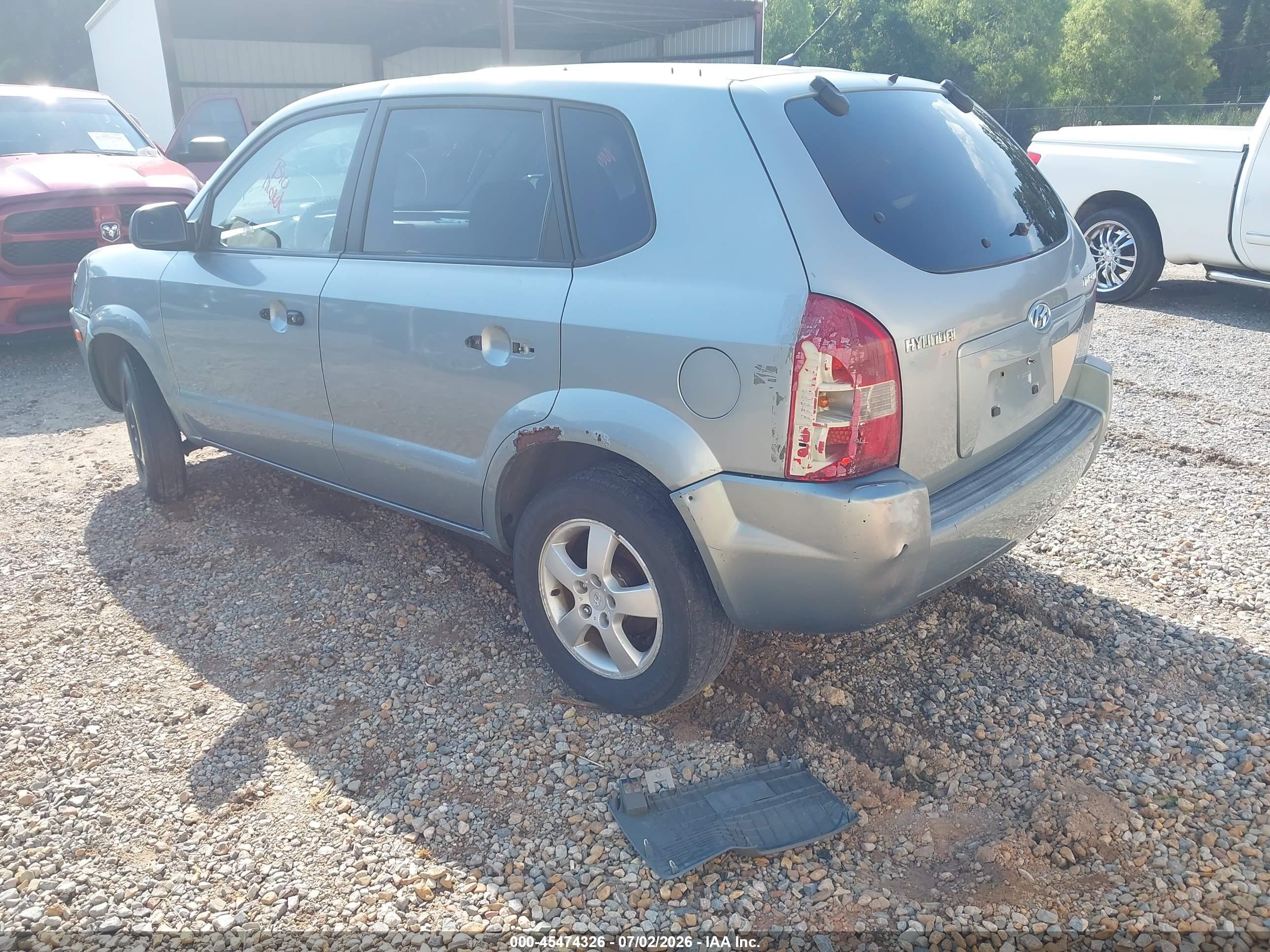 2007 Hyundai Tucson Gls Gray vin: KM8JM12B87U522113
