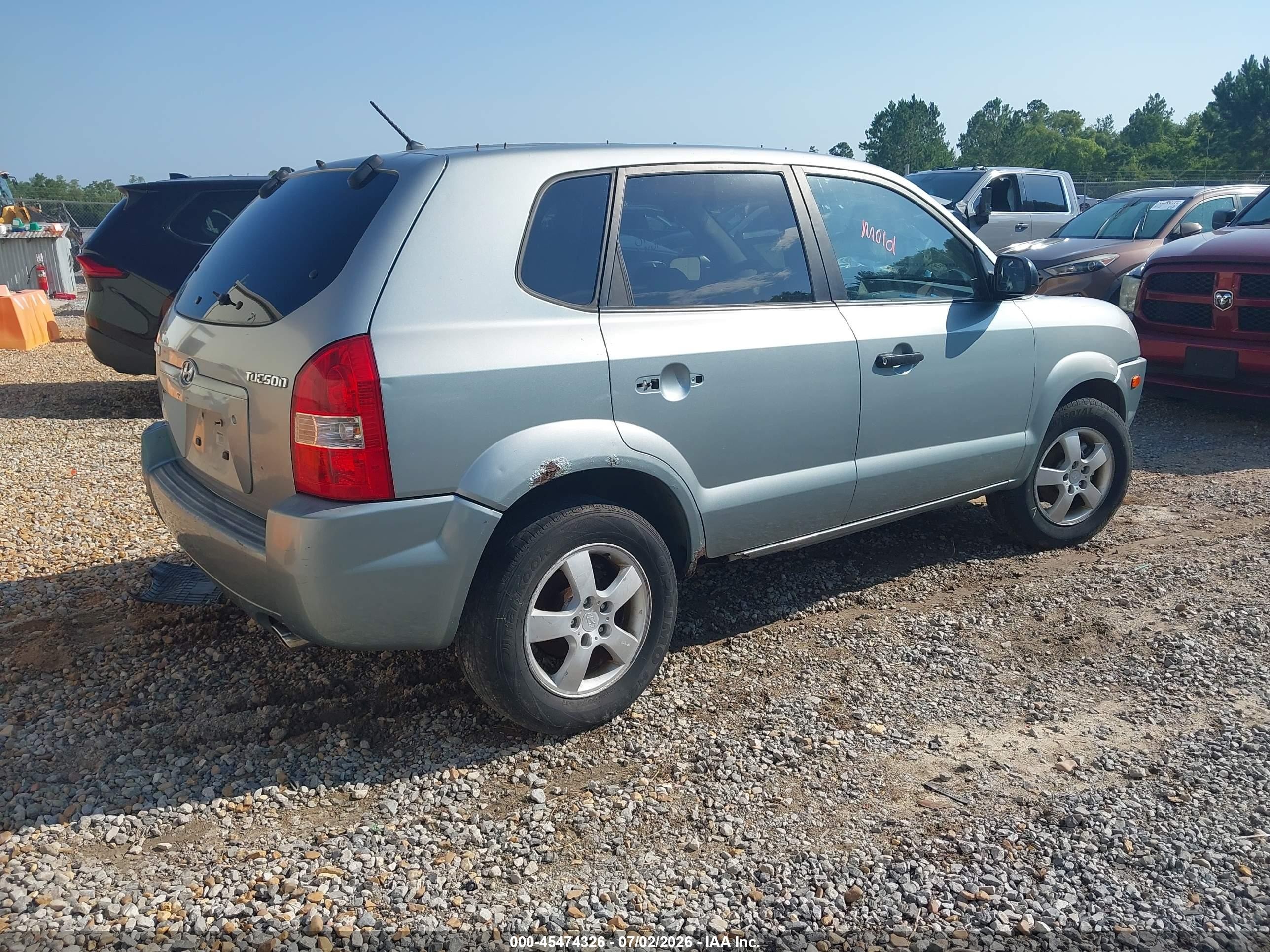 2007 Hyundai Tucson Gls Gray vin: KM8JM12B87U522113