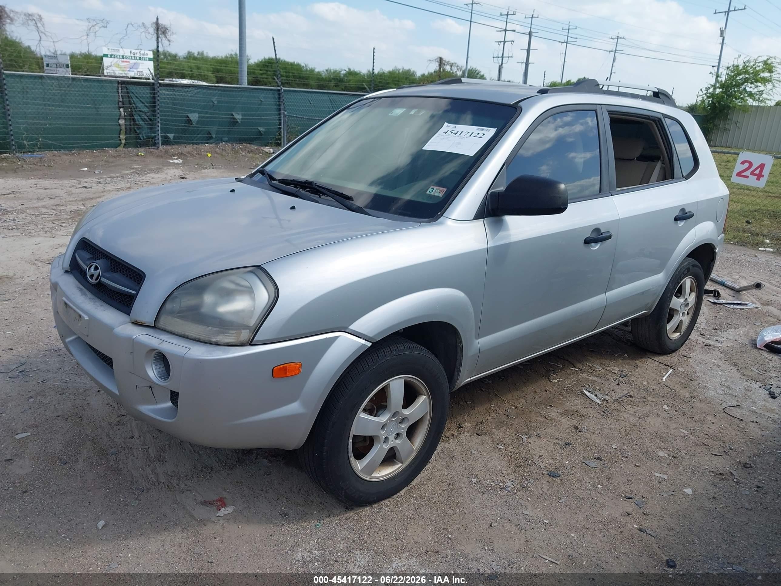2007 Hyundai Tucson Gls Серебряный vin: KM8JM12B87U558853