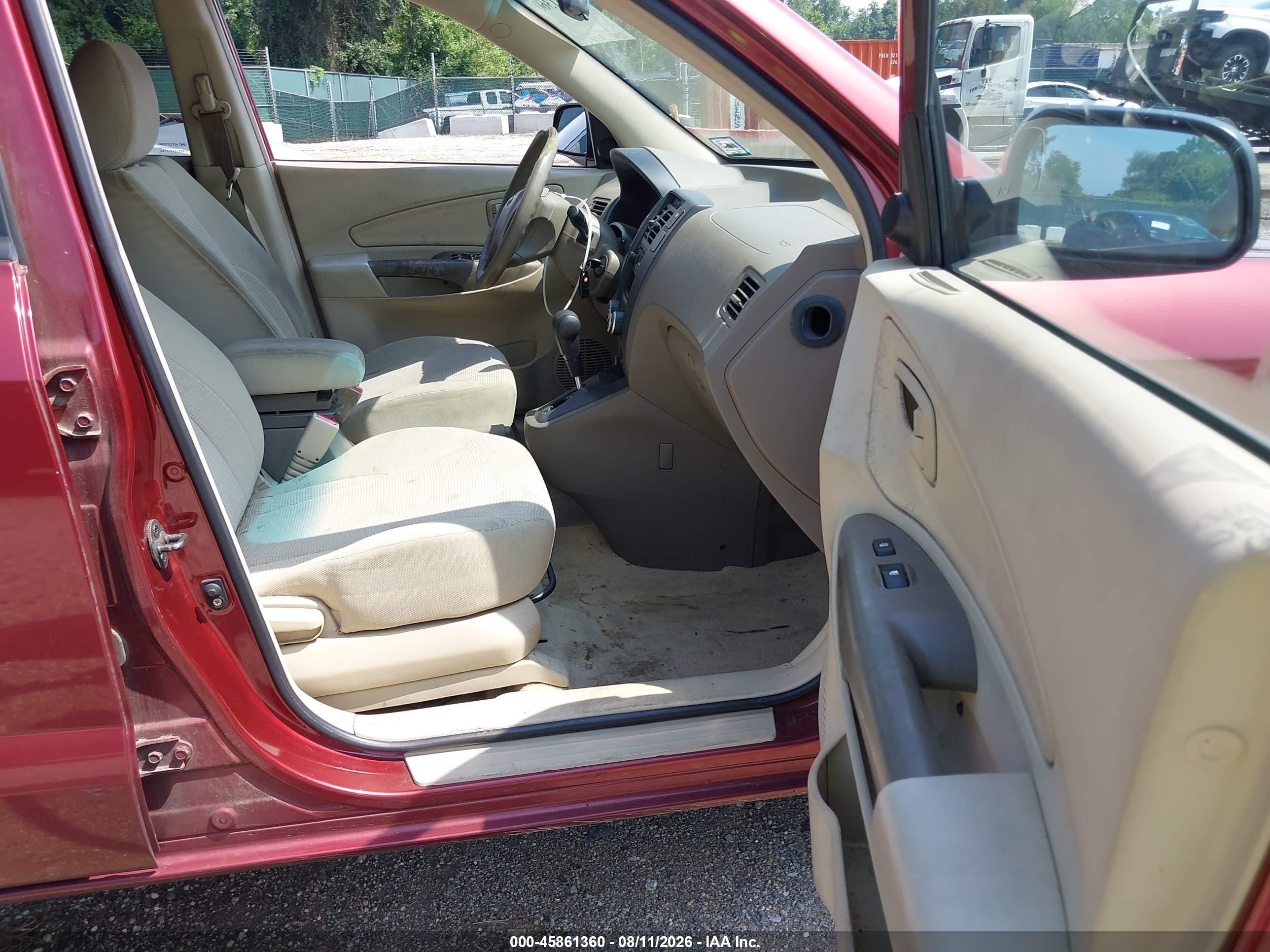 2007 Hyundai Tucson Gls Red vin: KM8JM12B87U609266