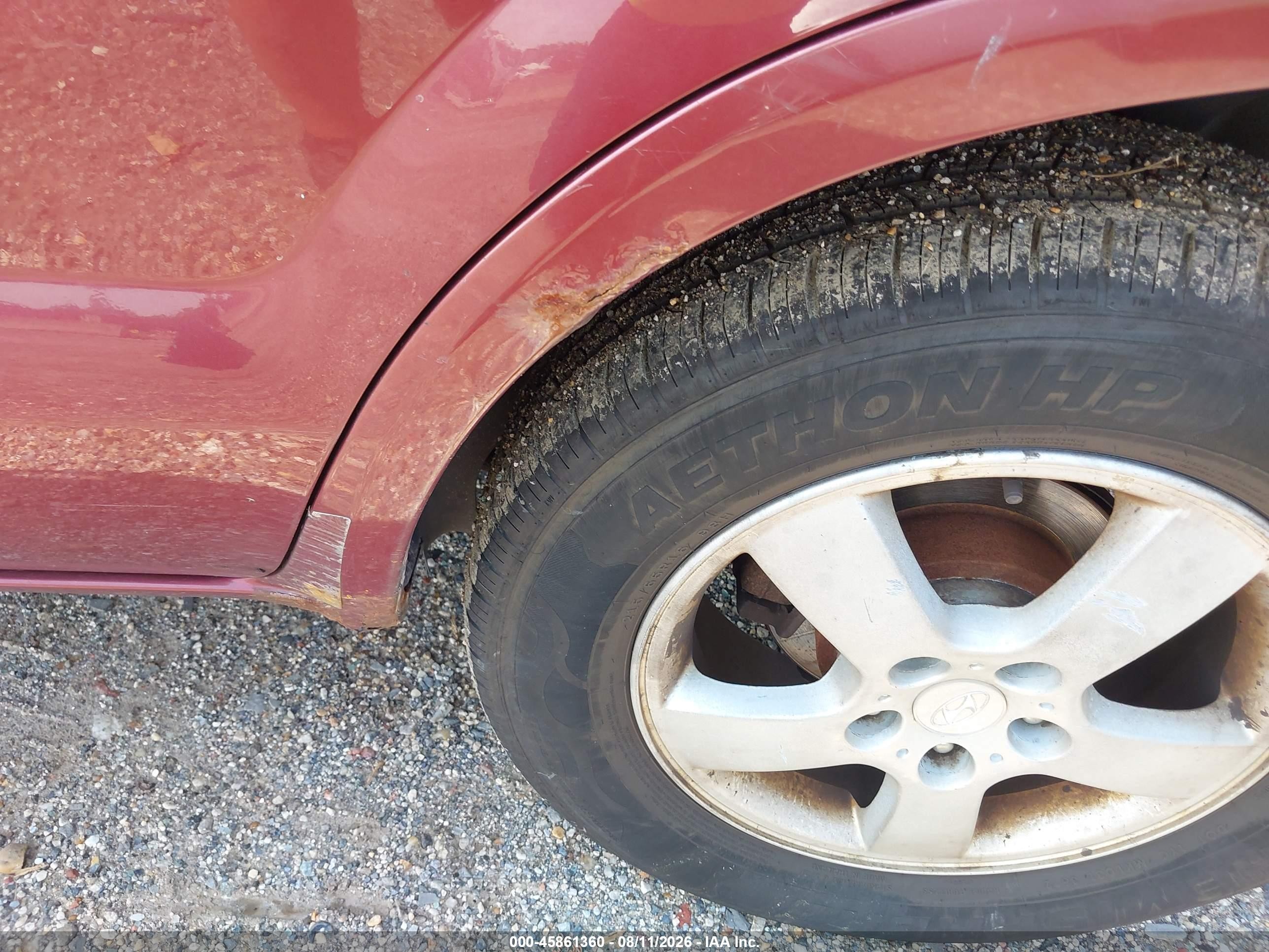 2007 Hyundai Tucson Gls Red vin: KM8JM12B87U609266