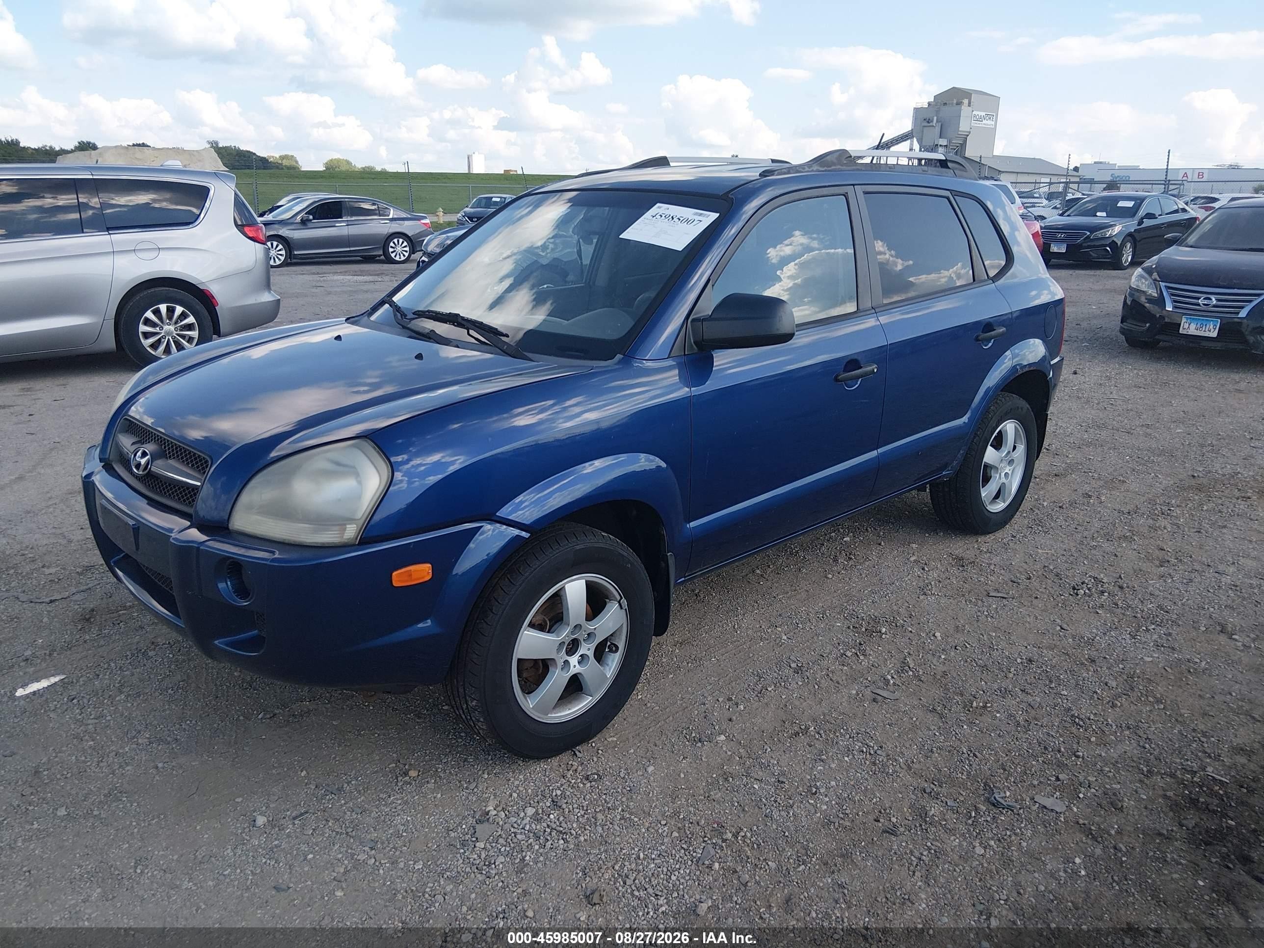 2008 Hyundai Tucson Gls Blue vin: KM8JM12B88U855817