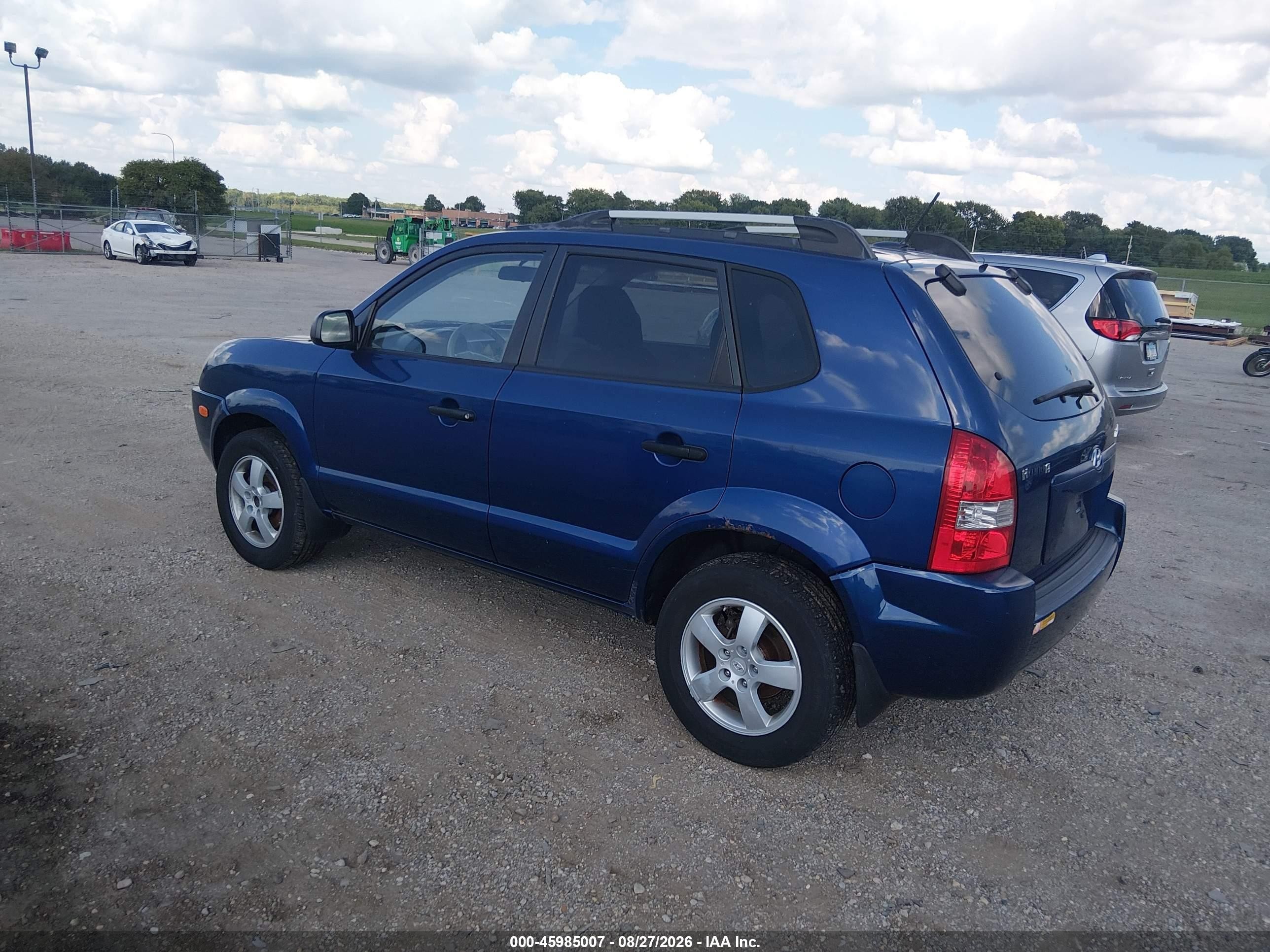 2008 Hyundai Tucson Gls Blue vin: KM8JM12B88U855817