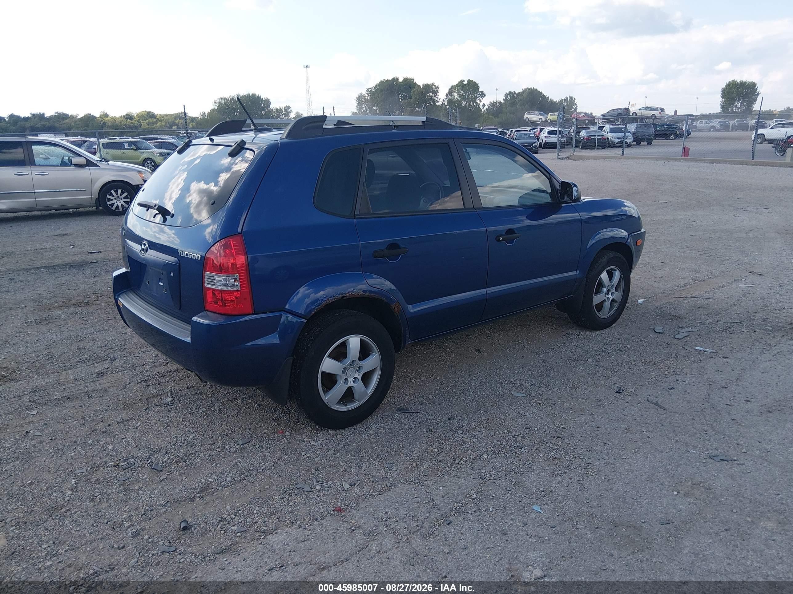 2008 Hyundai Tucson Gls Blue vin: KM8JM12B88U855817