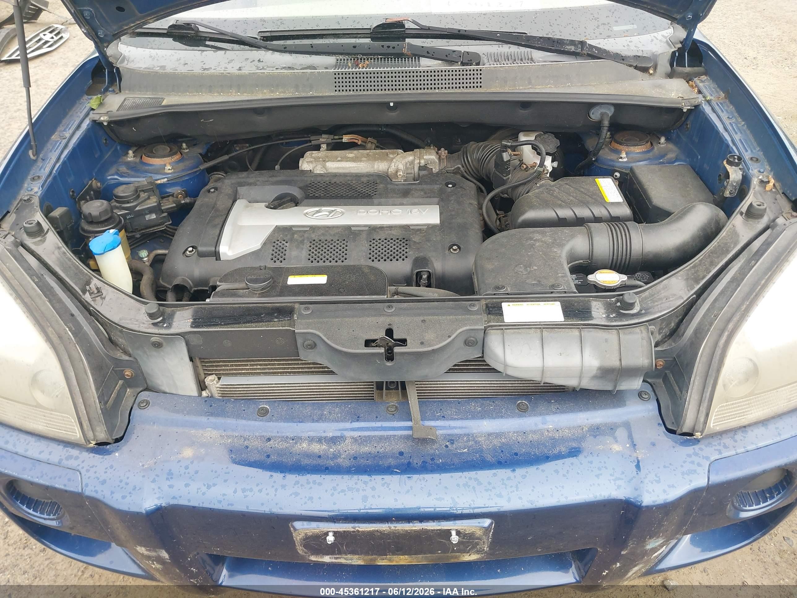 2005 Hyundai Tucson Gl Blue vin: KM8JM12B95U219919