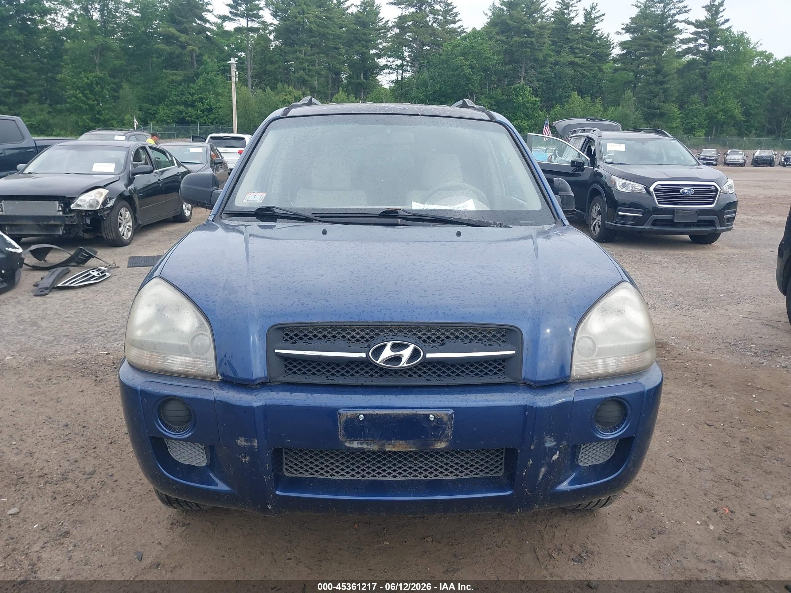 2005 Hyundai Tucson Gl Blue vin: KM8JM12B95U219919