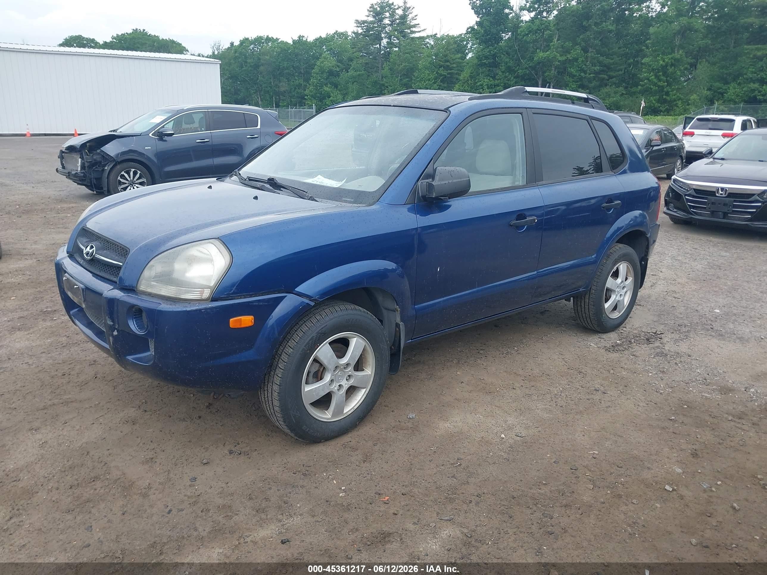 2005 Hyundai Tucson Gl Blue vin: KM8JM12B95U219919