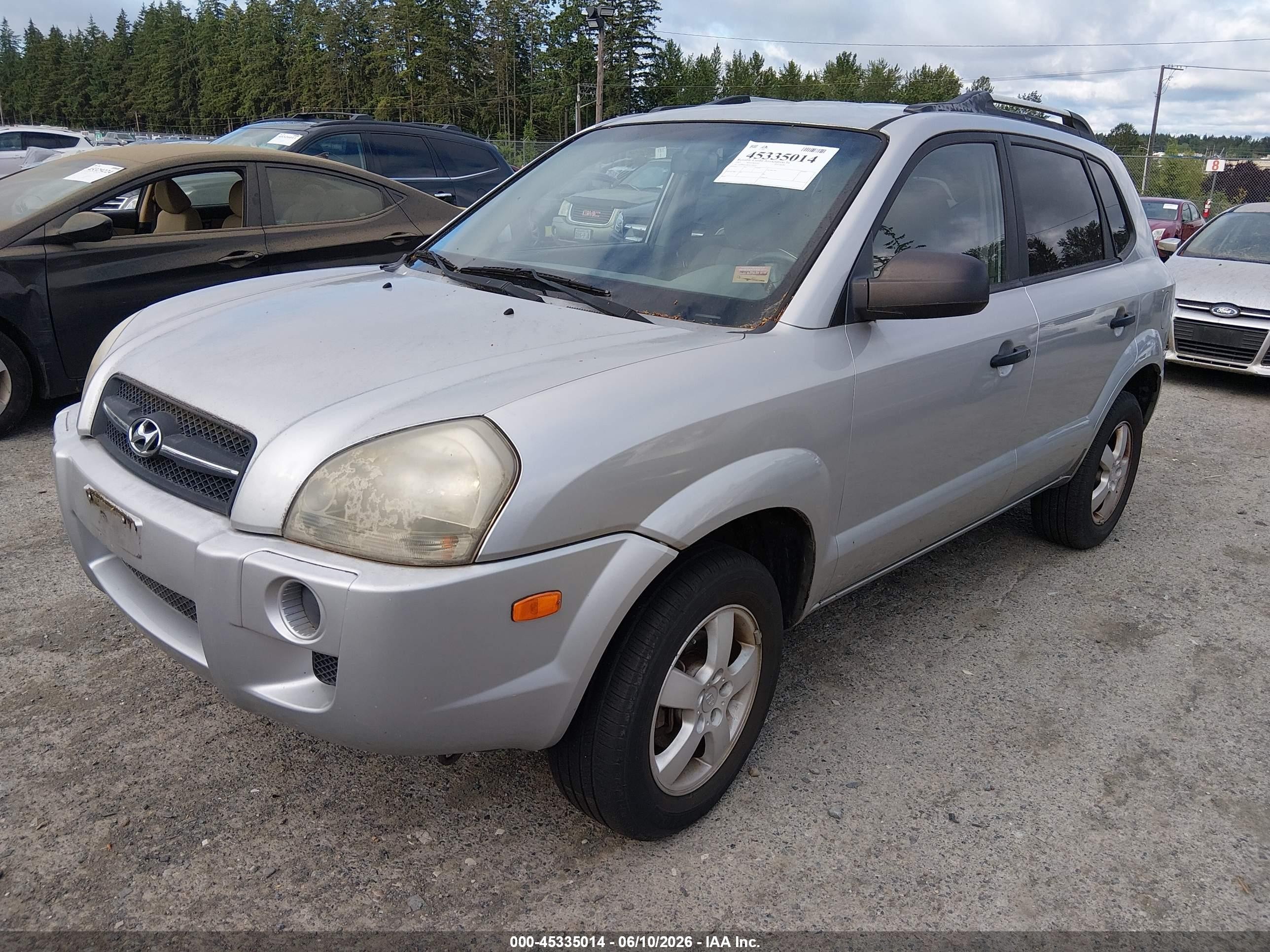 2007 Hyundai Tucson Gls Silver vin: KM8JM12B97U500587