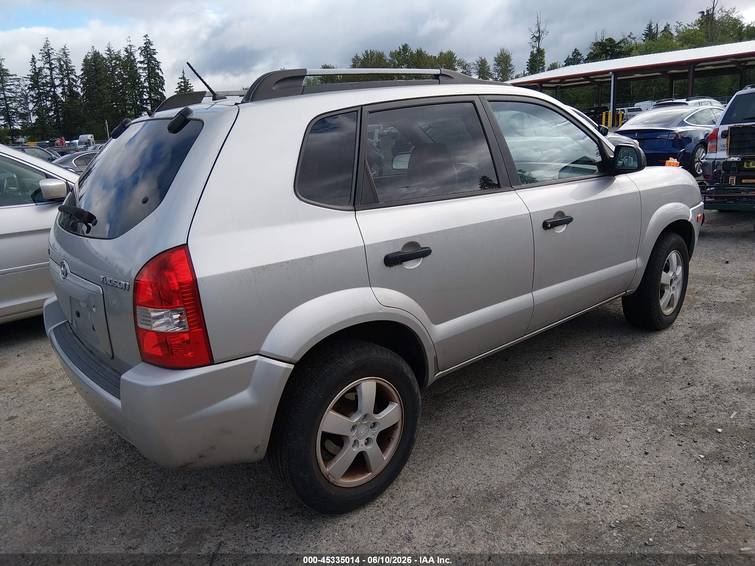 2007 Hyundai Tucson Gls Silver vin: KM8JM12B97U500587