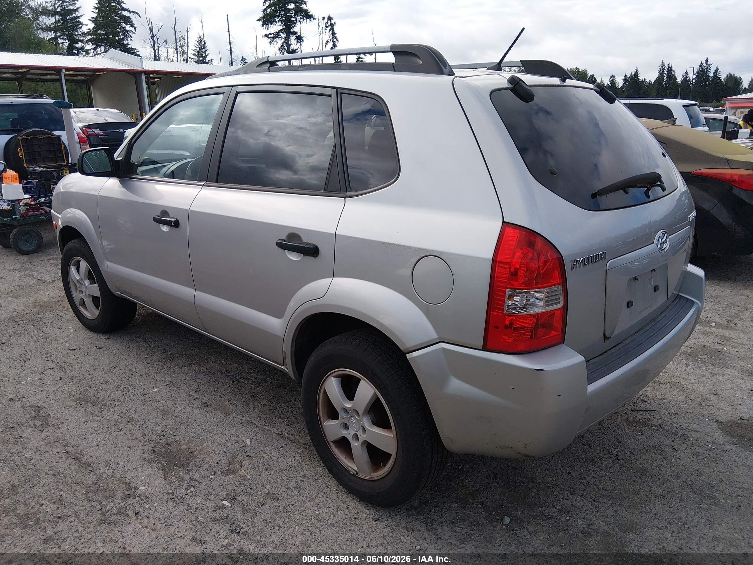 2007 Hyundai Tucson Gls Silver vin: KM8JM12B97U500587