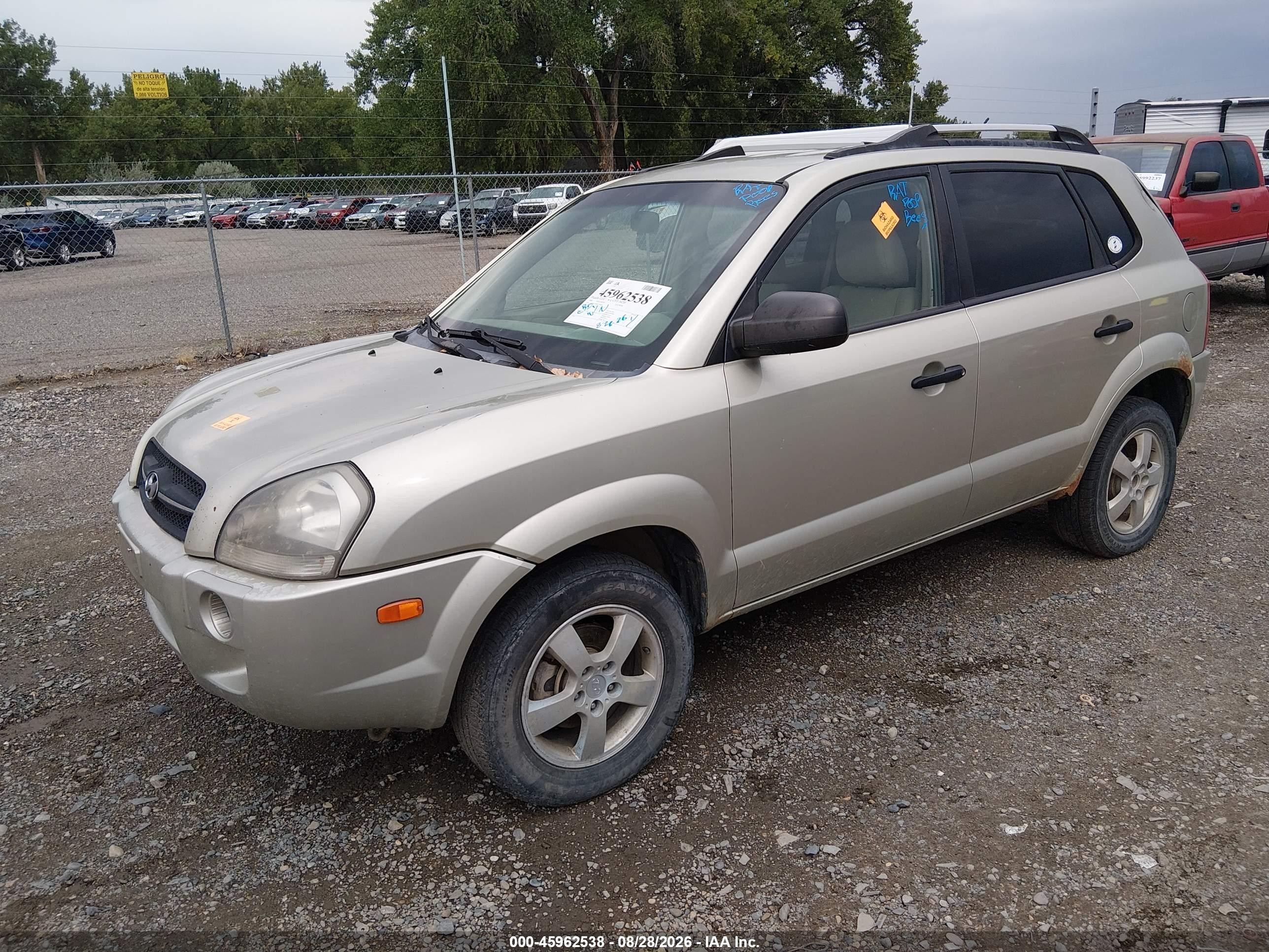 2008 Hyundai Tucson Gls Gold vin: KM8JM12B98U709829