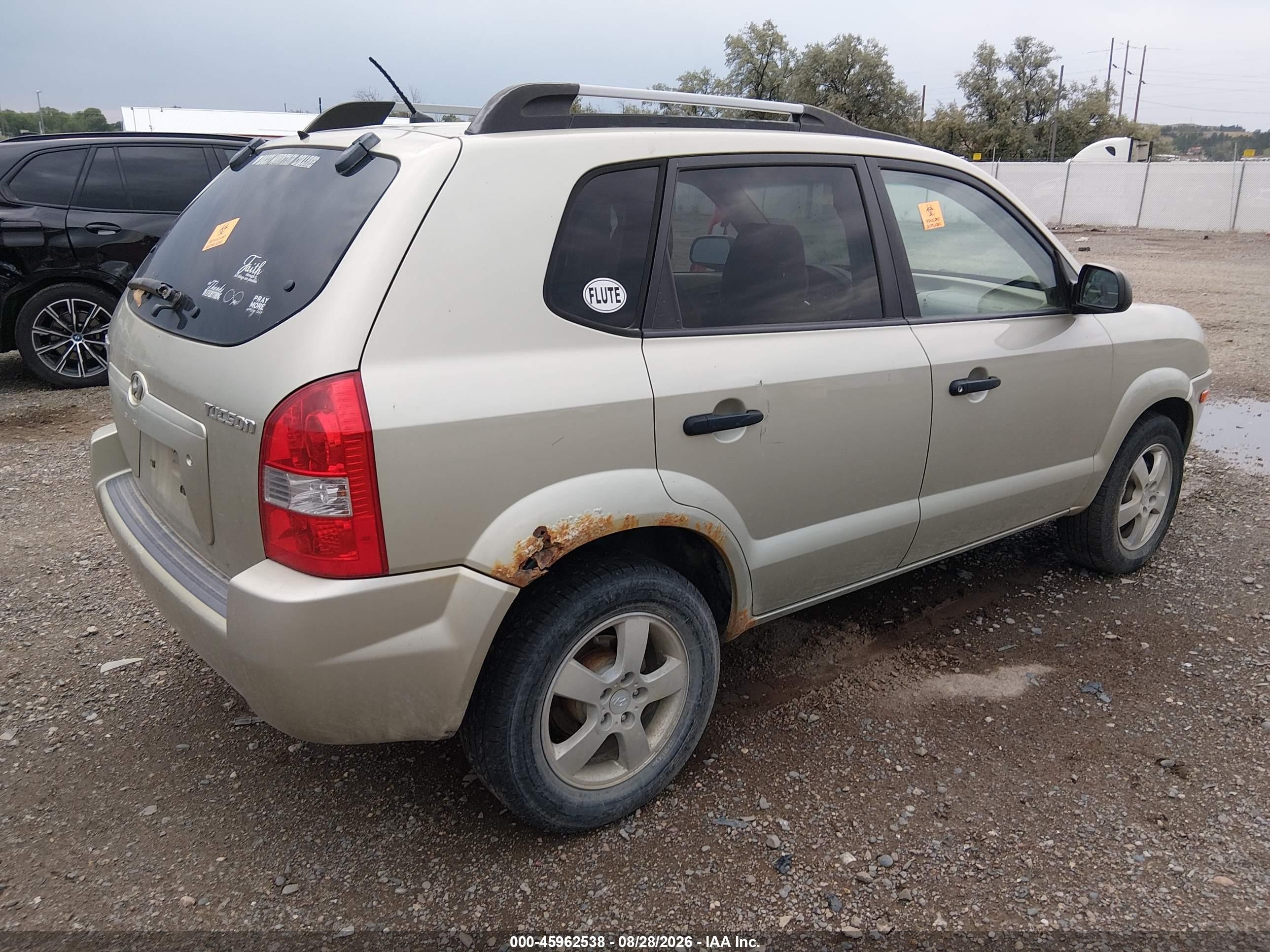 2008 Hyundai Tucson Gls Gold vin: KM8JM12B98U709829