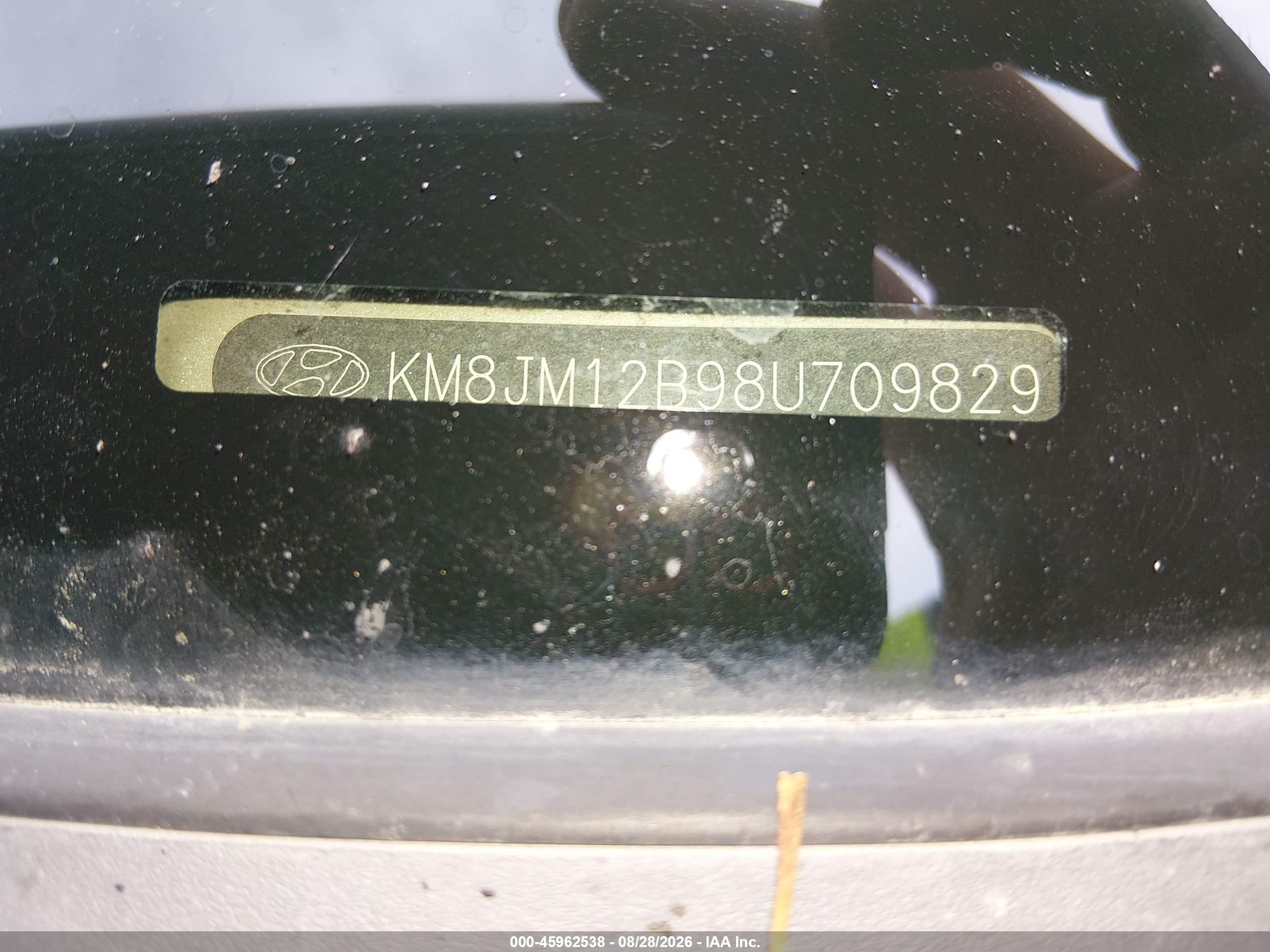 2008 Hyundai Tucson Gls Gold vin: KM8JM12B98U709829