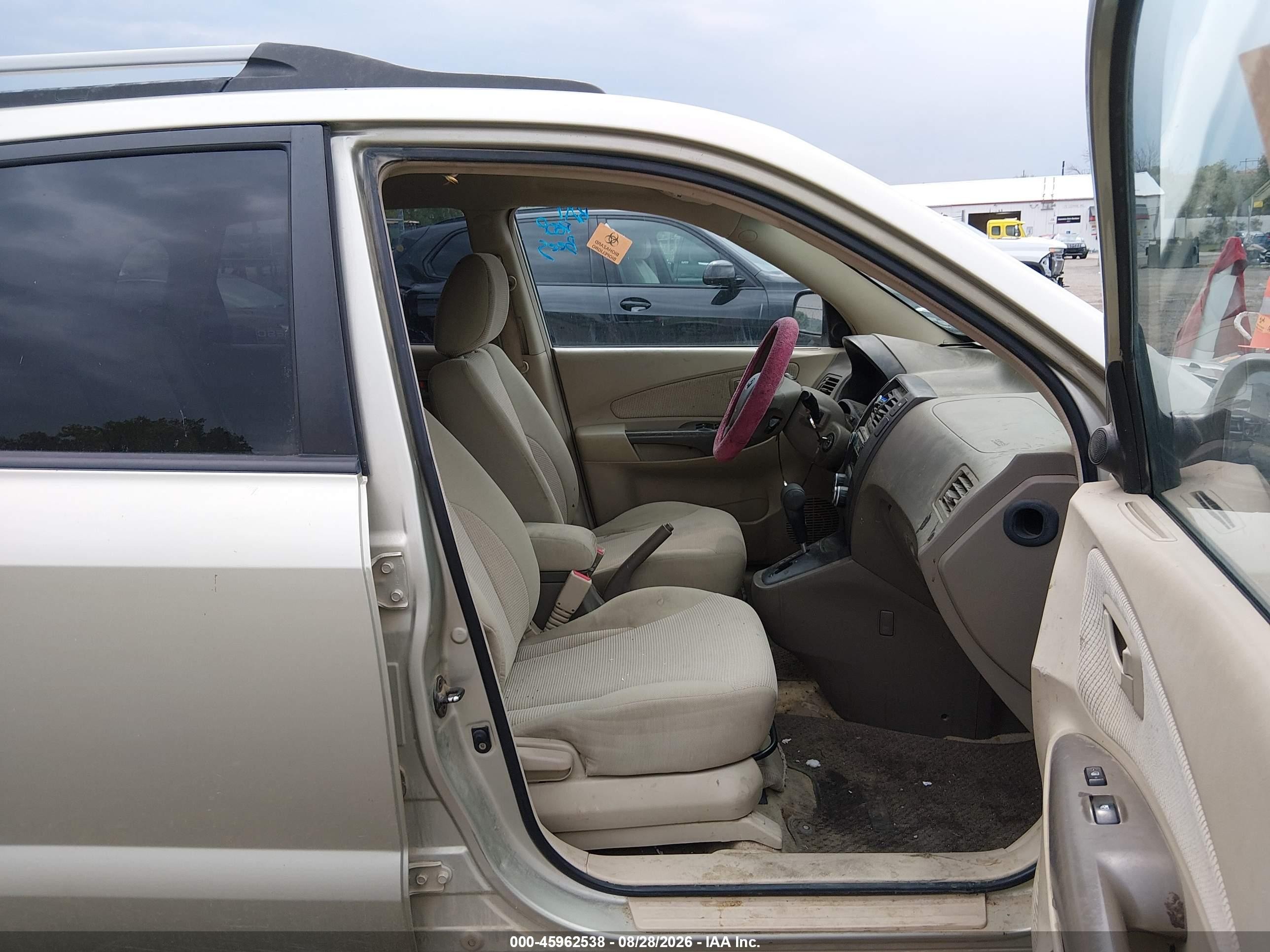 2008 Hyundai Tucson Gls Gold vin: KM8JM12B98U709829