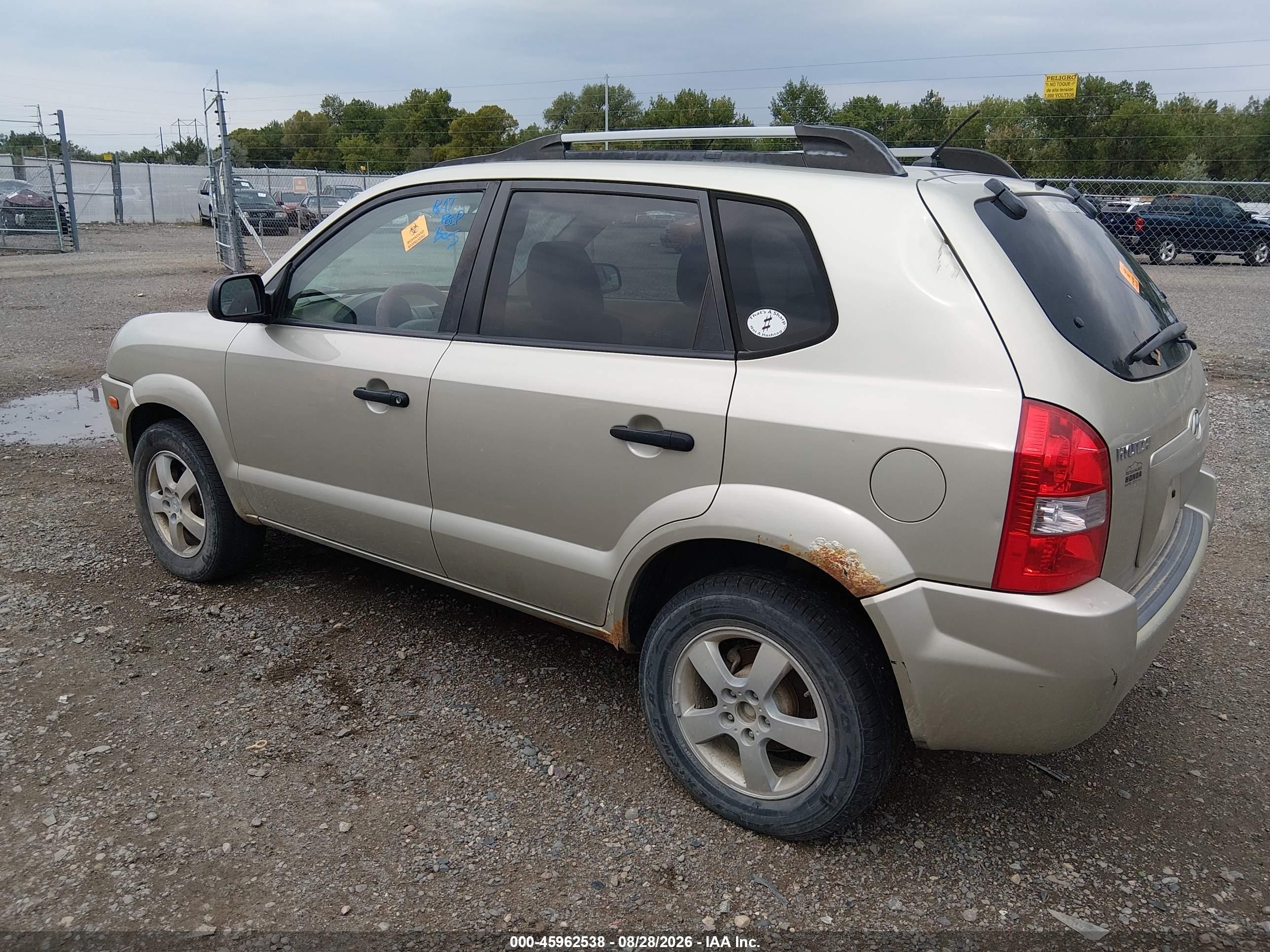 2008 Hyundai Tucson Gls Gold vin: KM8JM12B98U709829