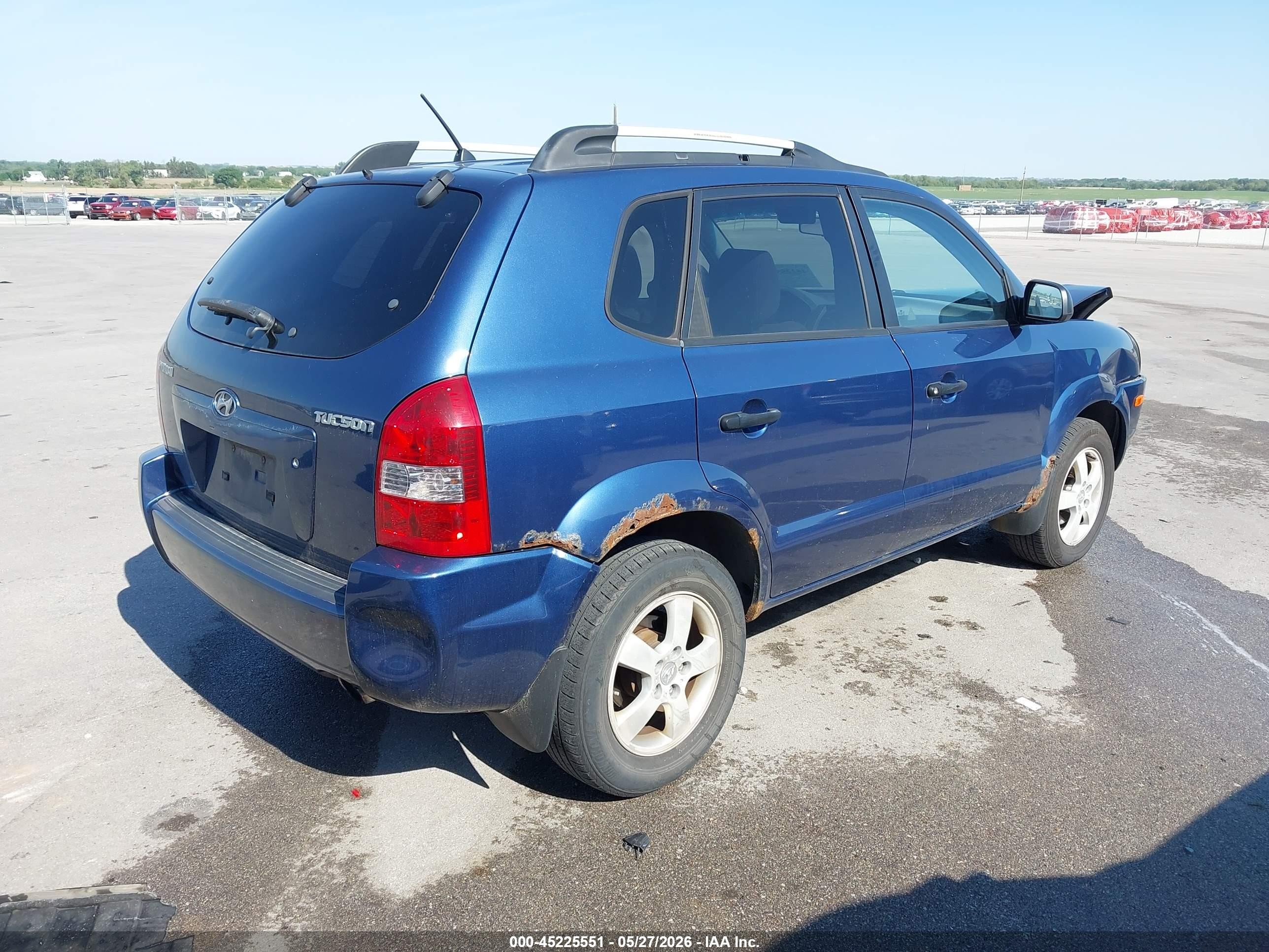 2005 Hyundai Tucson Gl Blue vin: KM8JM12BX5U082165