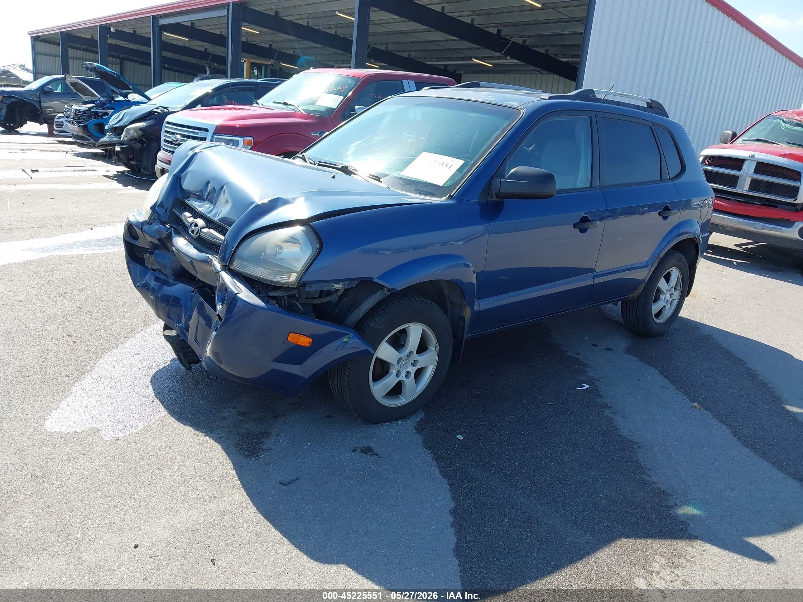 2005 Hyundai Tucson Gl Blue vin: KM8JM12BX5U082165