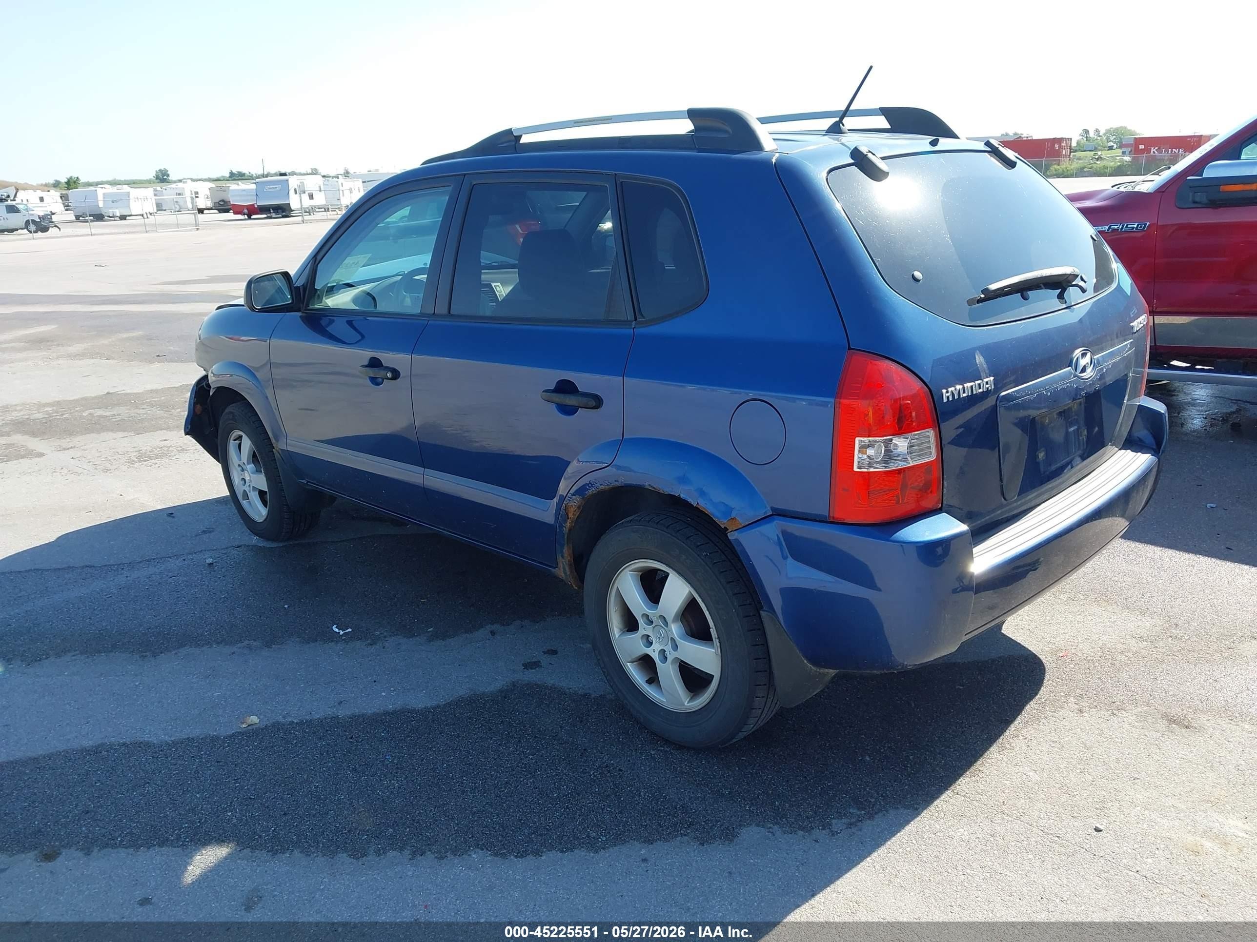2005 Hyundai Tucson Gl Blue vin: KM8JM12BX5U082165