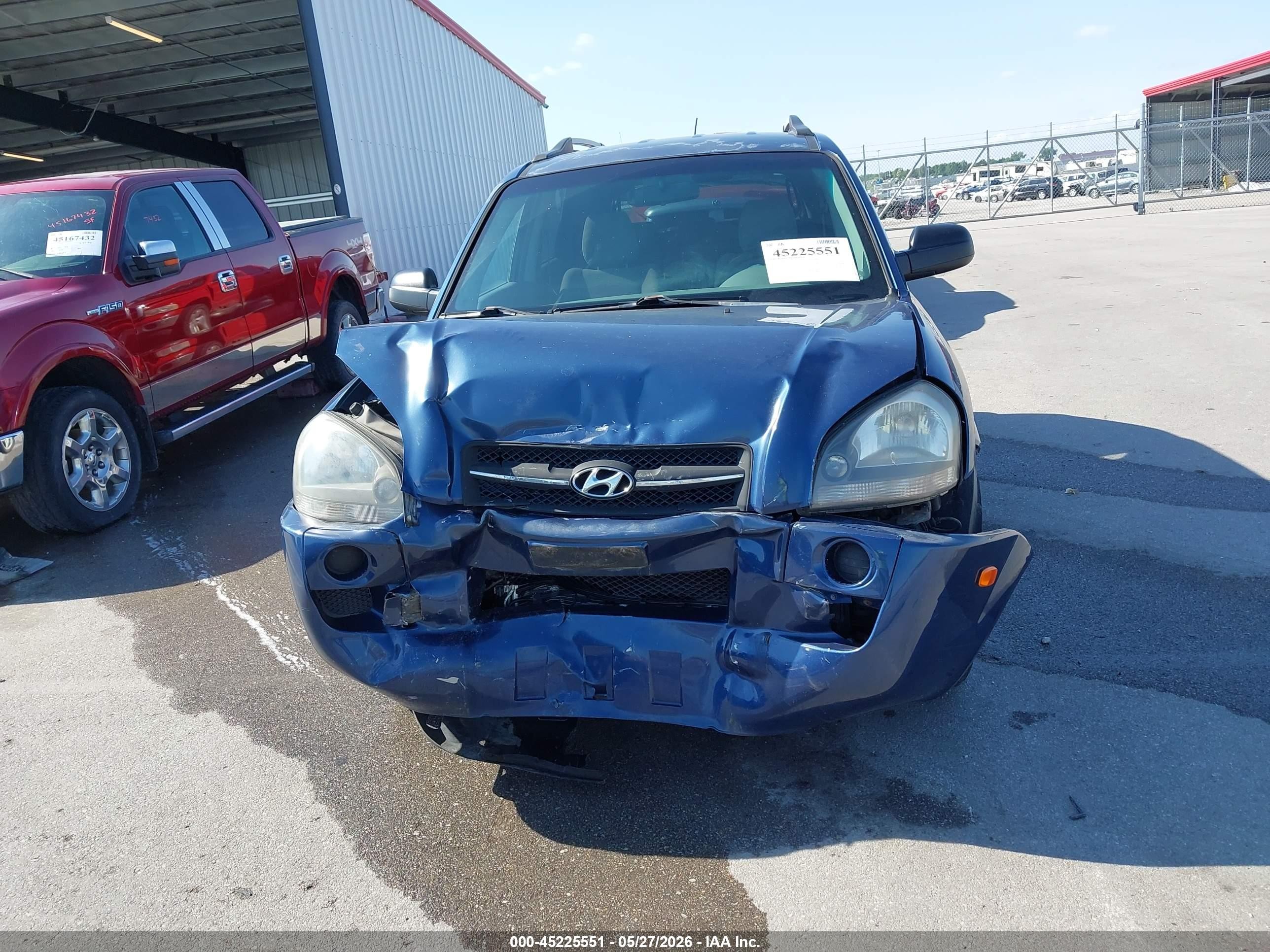 2005 Hyundai Tucson Gl Blue vin: KM8JM12BX5U082165