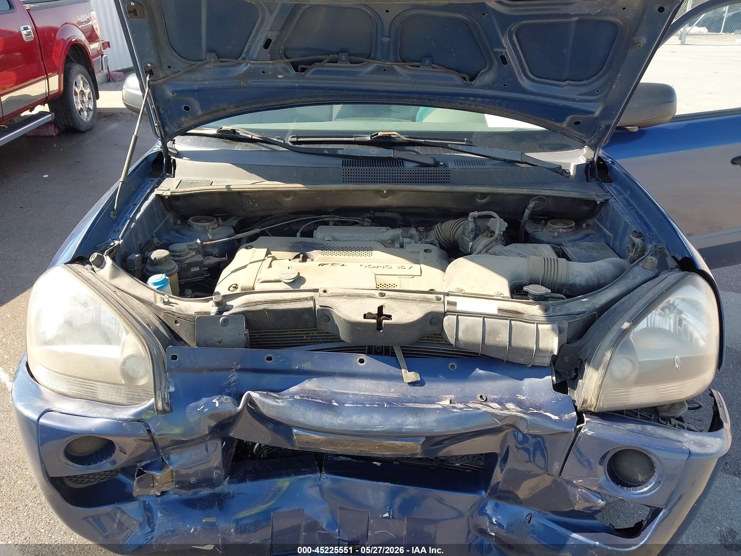 2005 Hyundai Tucson Gl Blue vin: KM8JM12BX5U082165