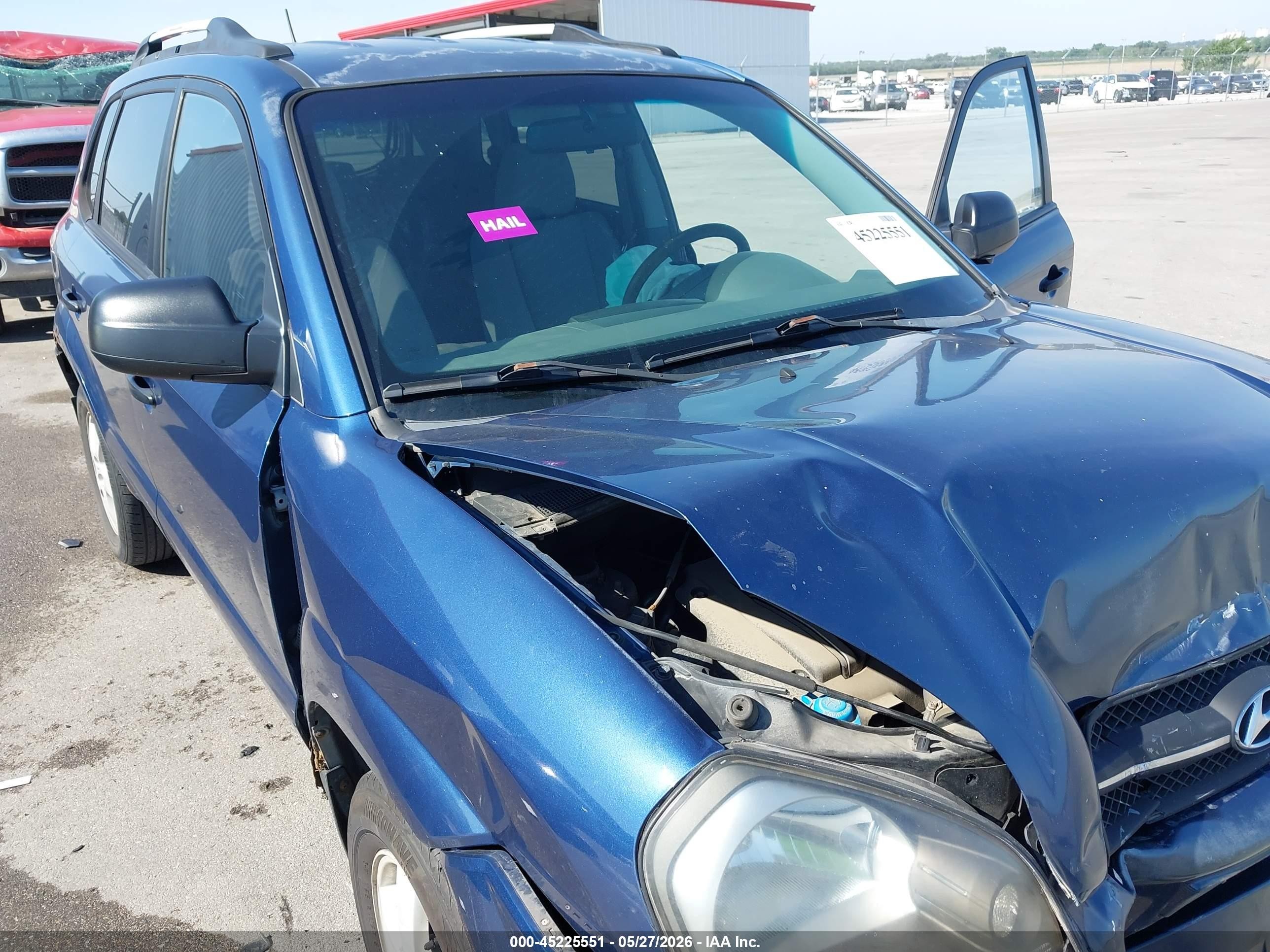 2005 Hyundai Tucson Gl Blue vin: KM8JM12BX5U082165