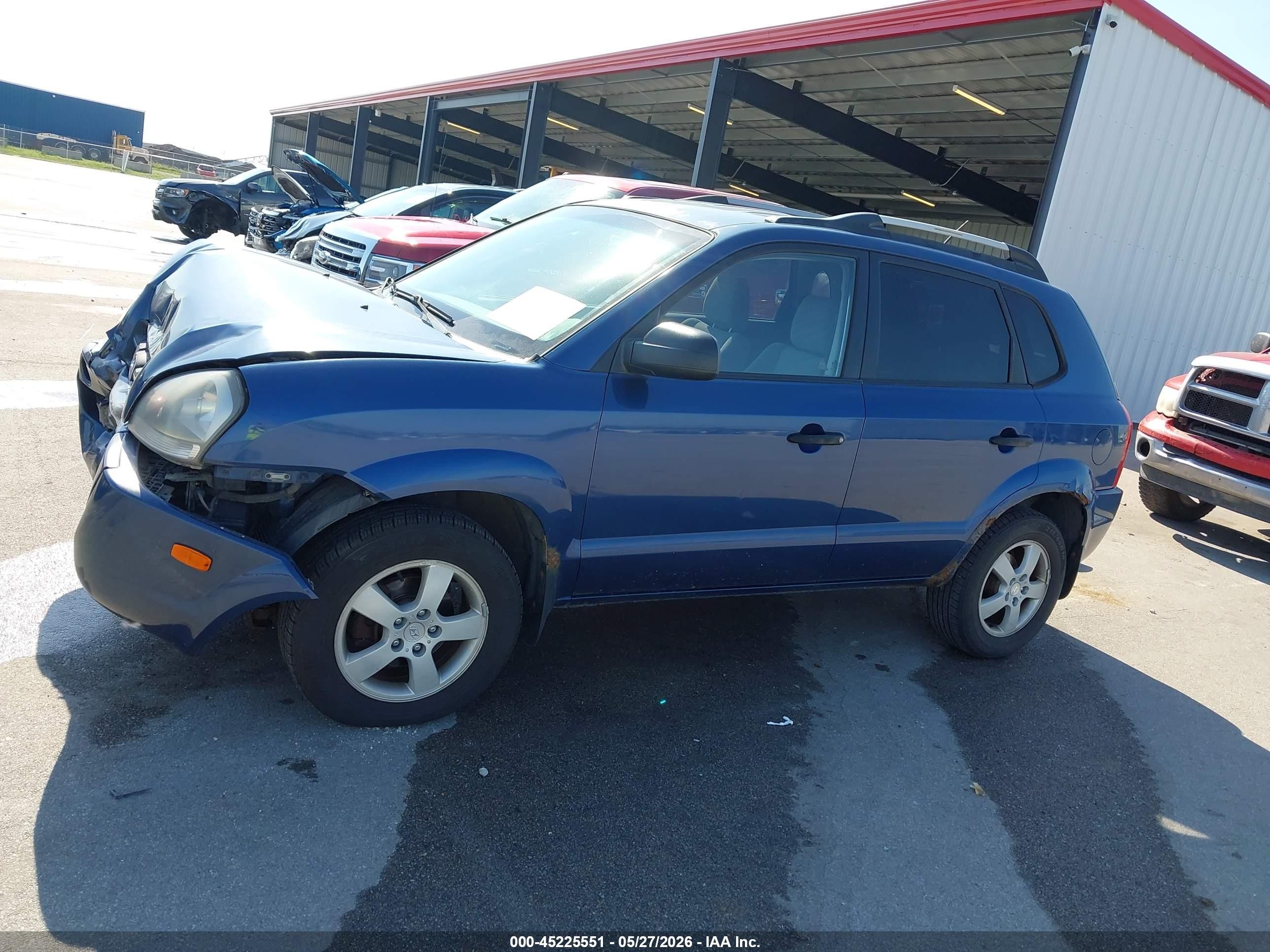 2005 Hyundai Tucson Gl Blue vin: KM8JM12BX5U082165