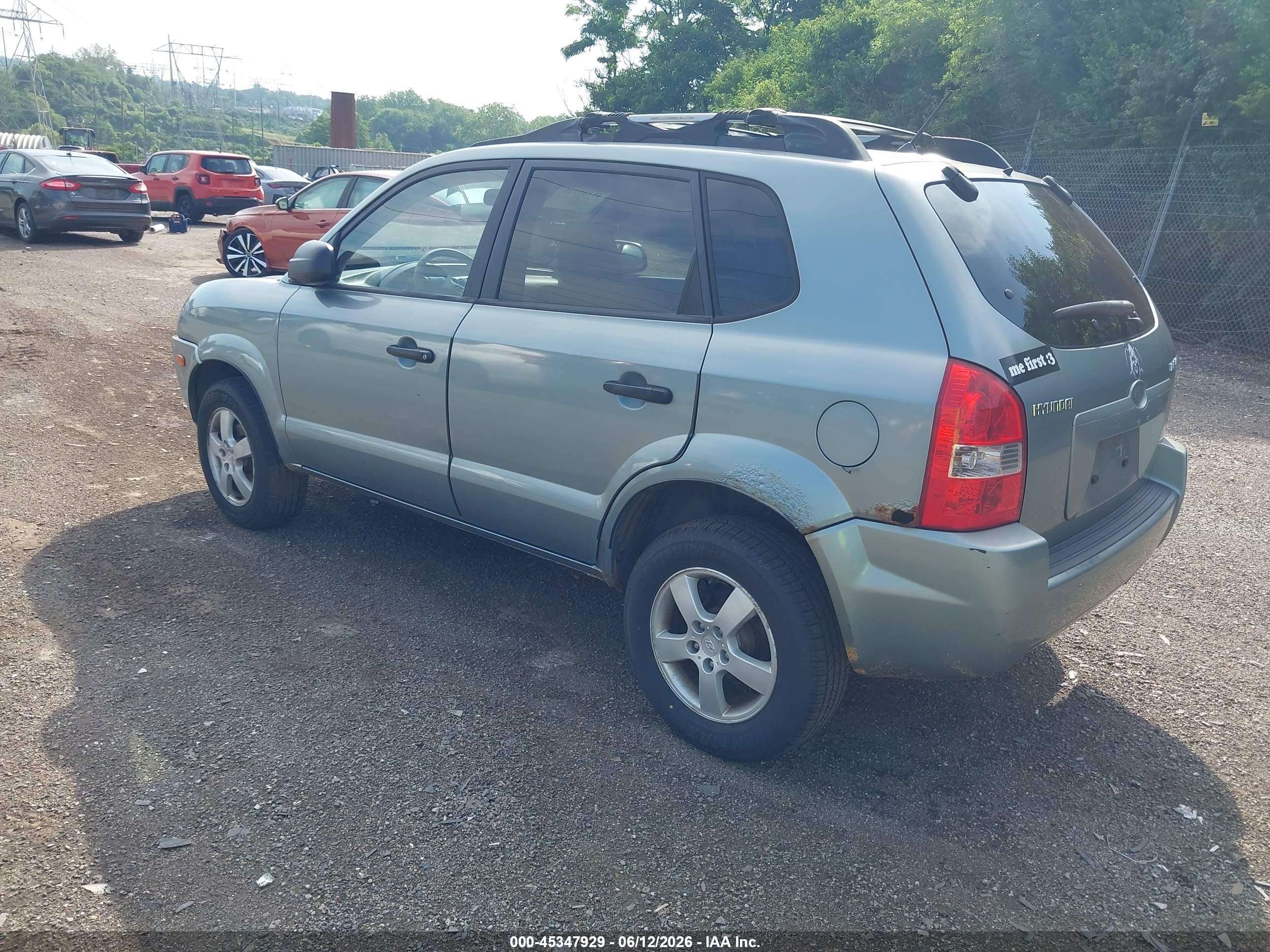 2005 Hyundai Tucson Gl Light Blue vin: KM8JM12BX5U103032