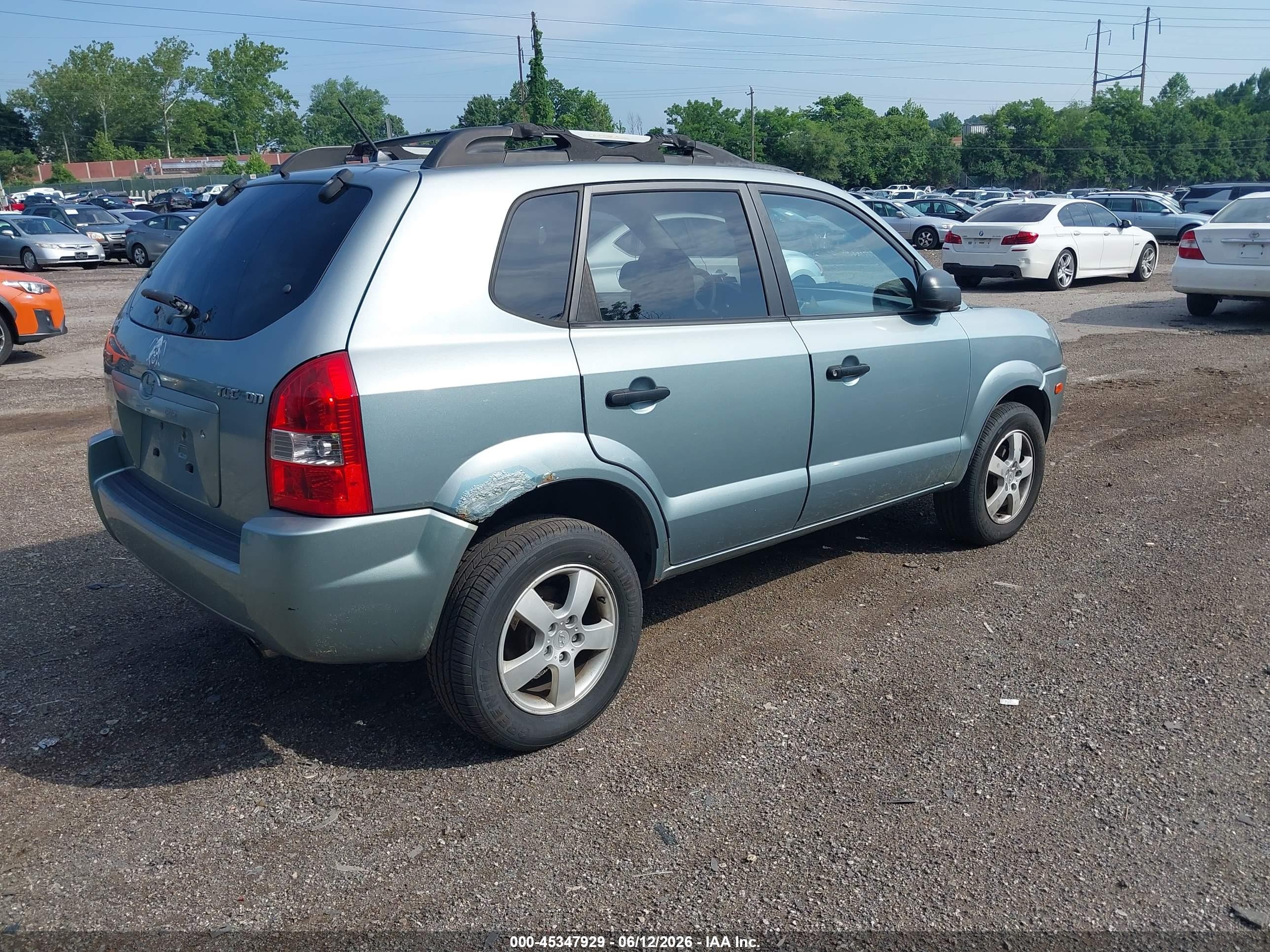 2005 Hyundai Tucson Gl Light Blue vin: KM8JM12BX5U103032