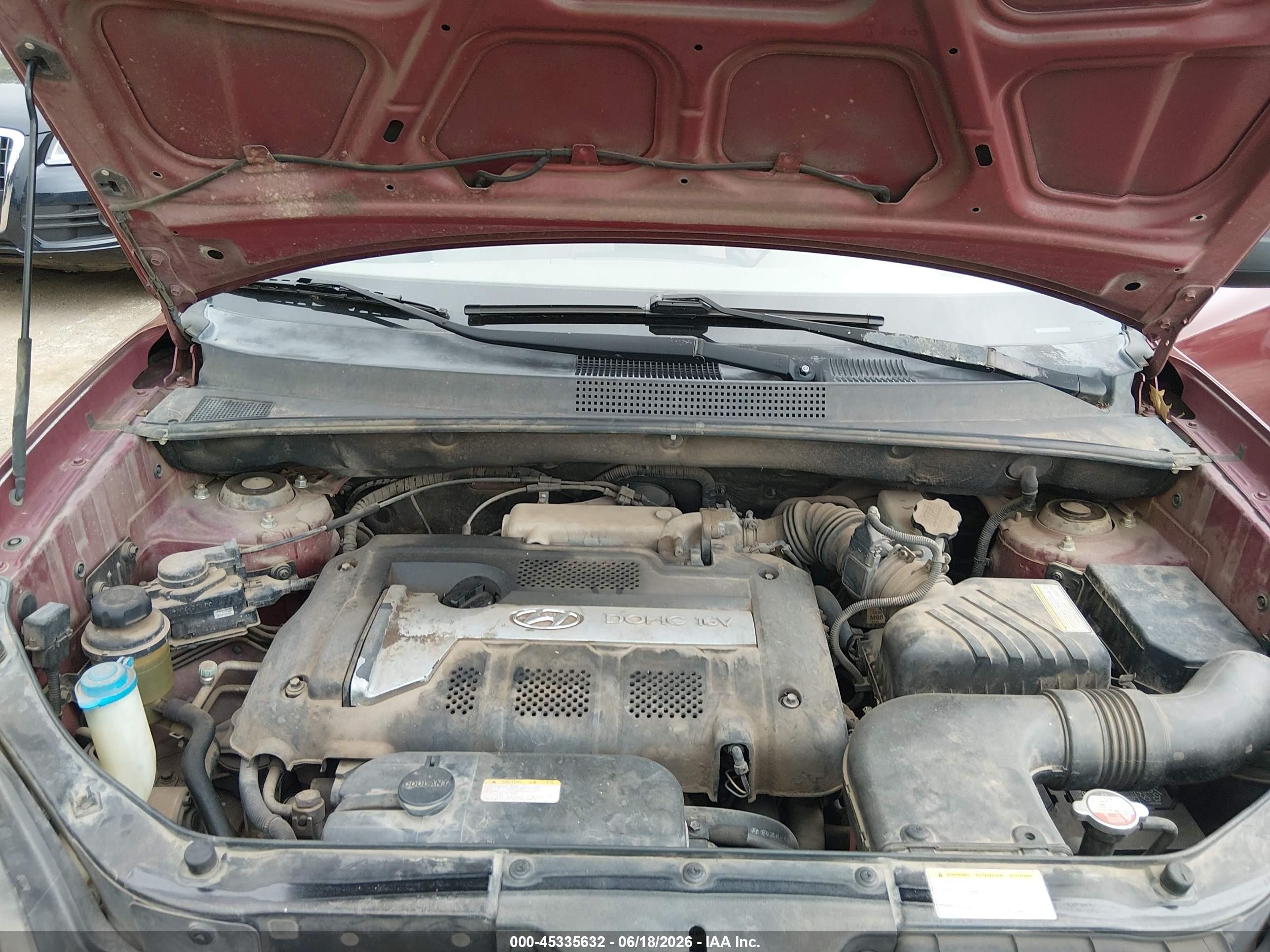 2005 Hyundai Tucson Gl Burgundy vin: KM8JM12BX5U109820