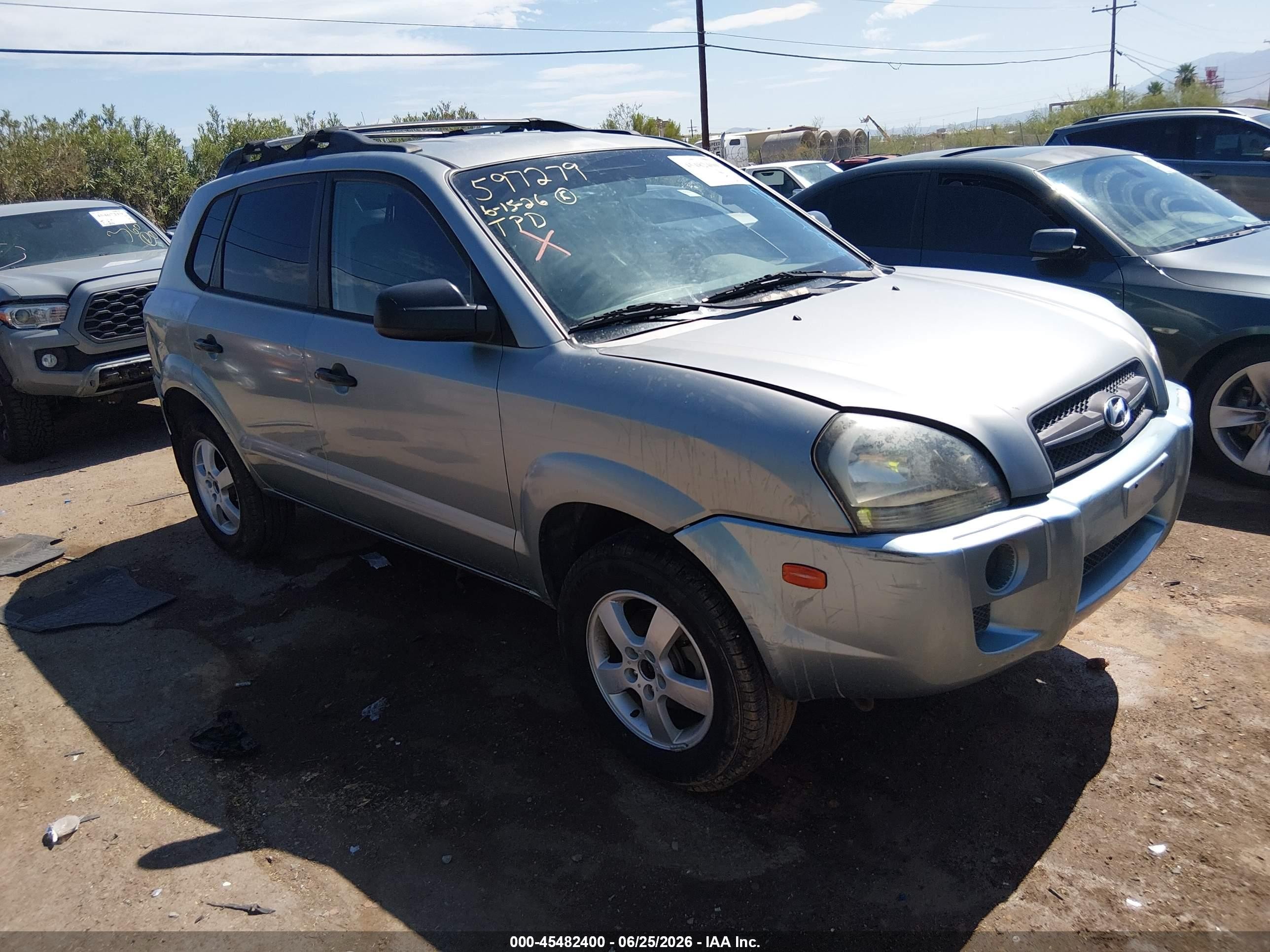 2005 Hyundai Tucson Gl Silver vin: KM8JM12BX5U207259
