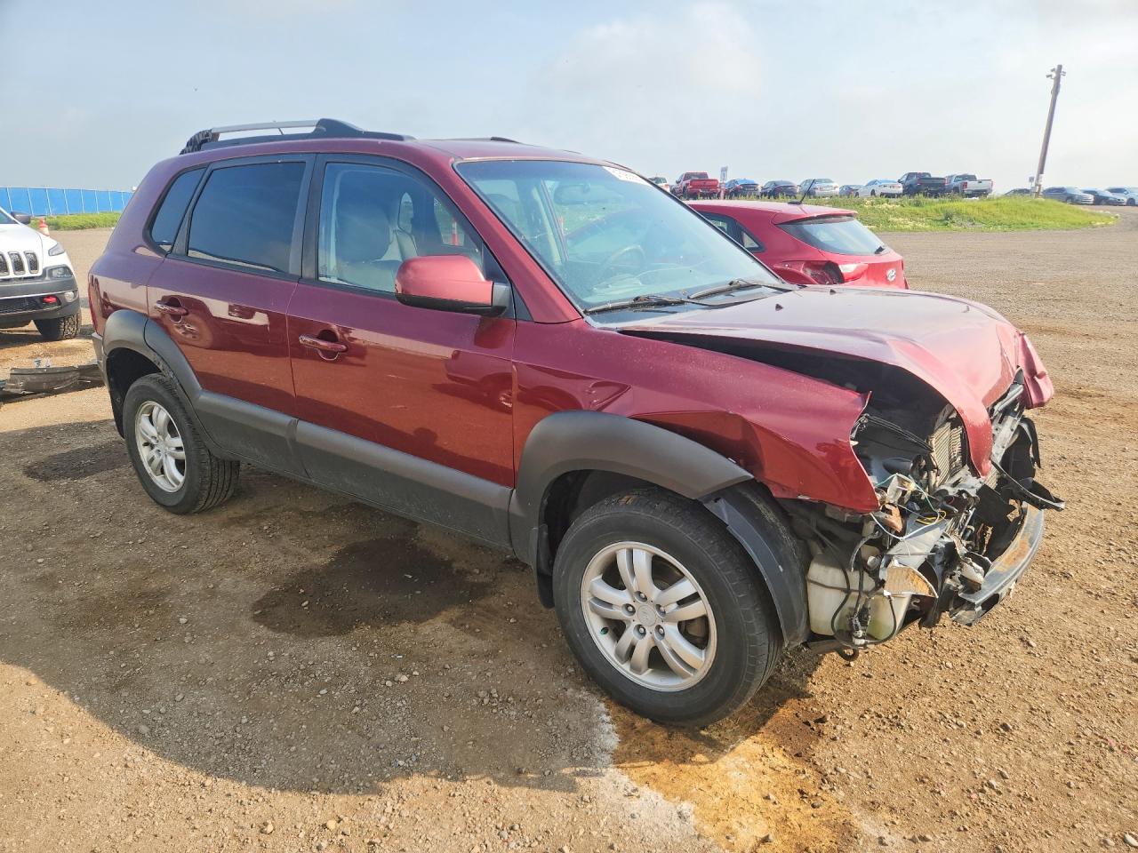 2008 Hyundai Tucson Gl Красный vin: KM8JM12D08U923562
