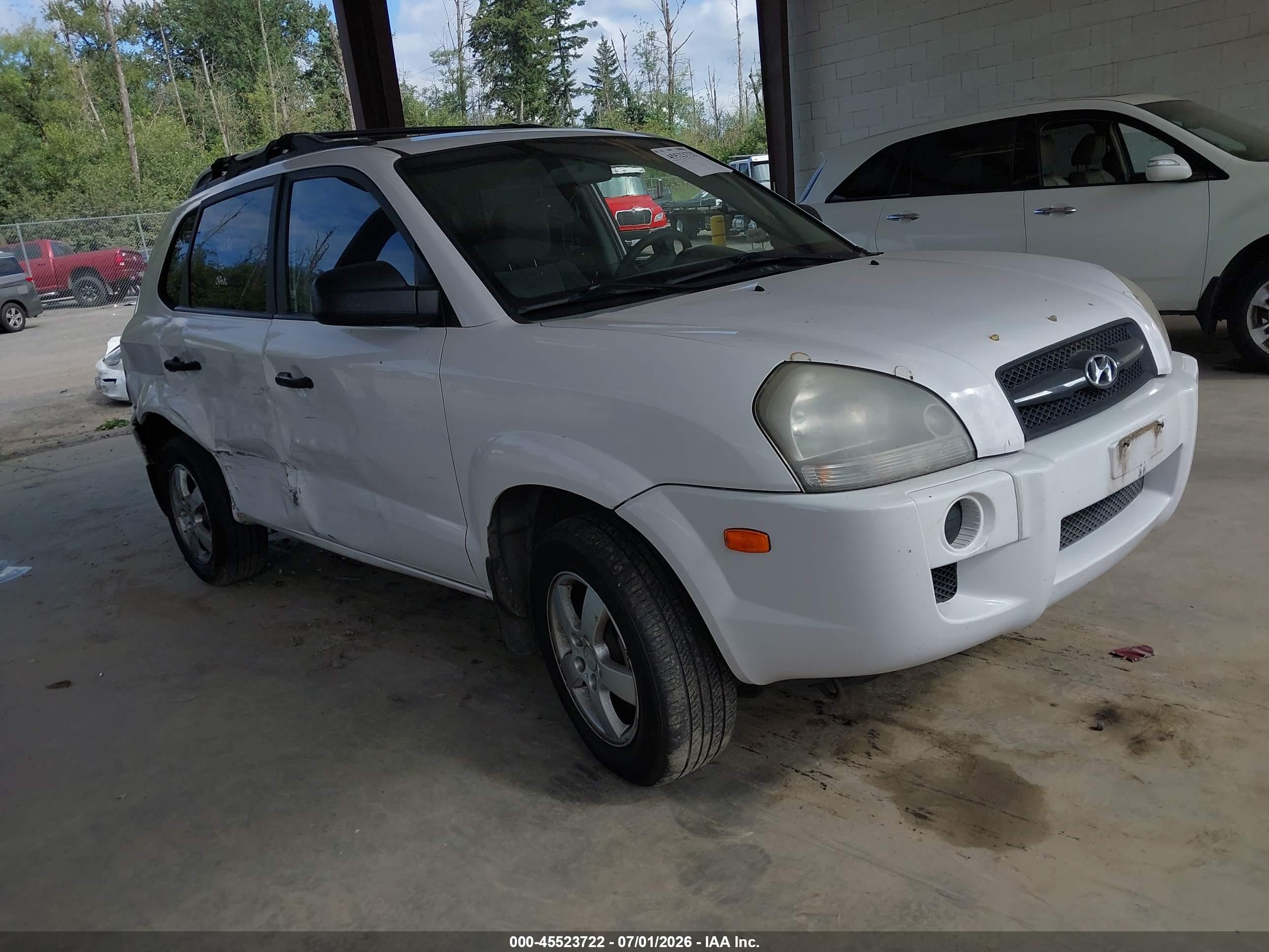 2006 Hyundai Tucson Gl White vin: KM8JM72B66U327712