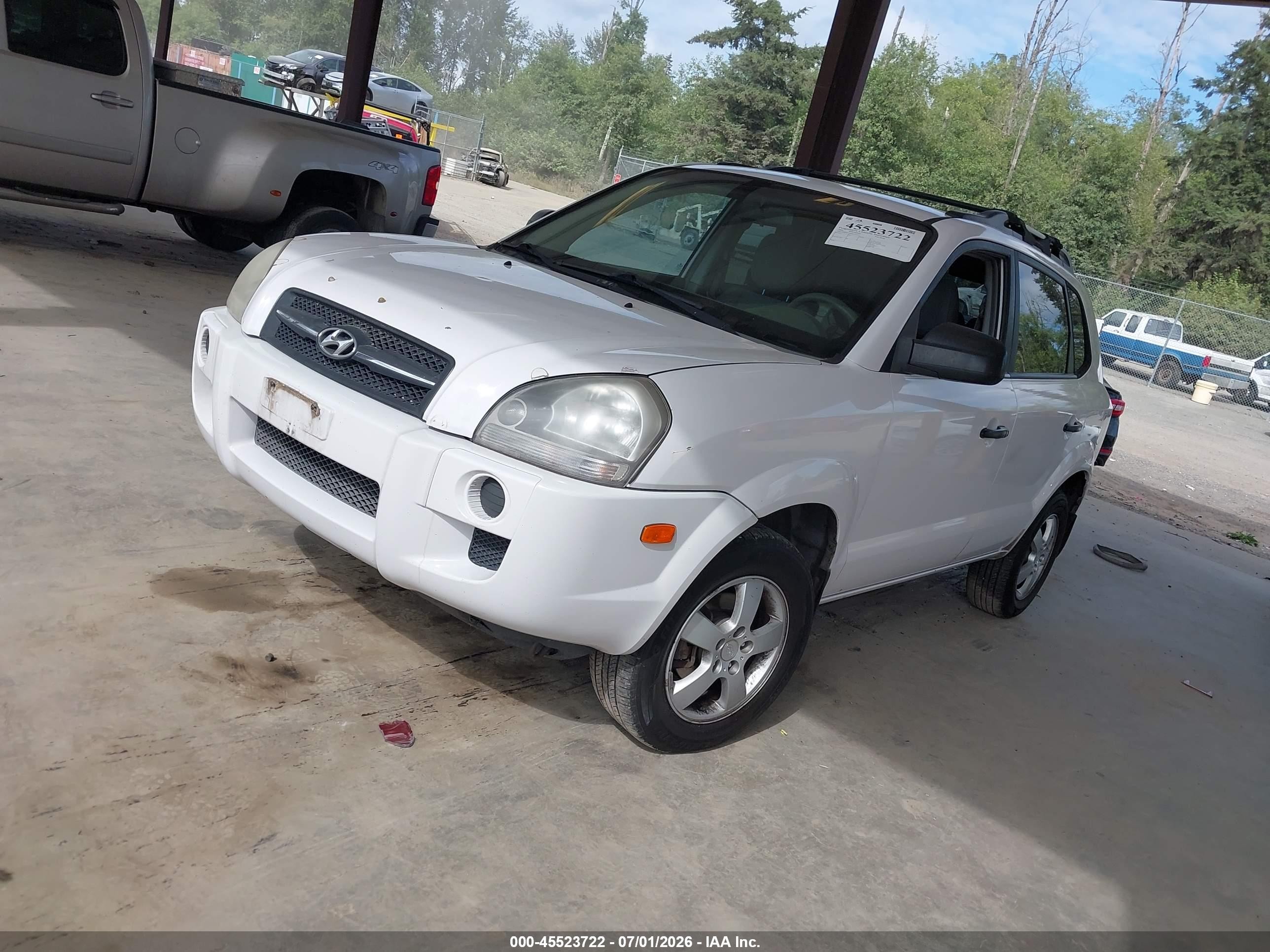 2006 Hyundai Tucson Gl White vin: KM8JM72B66U327712